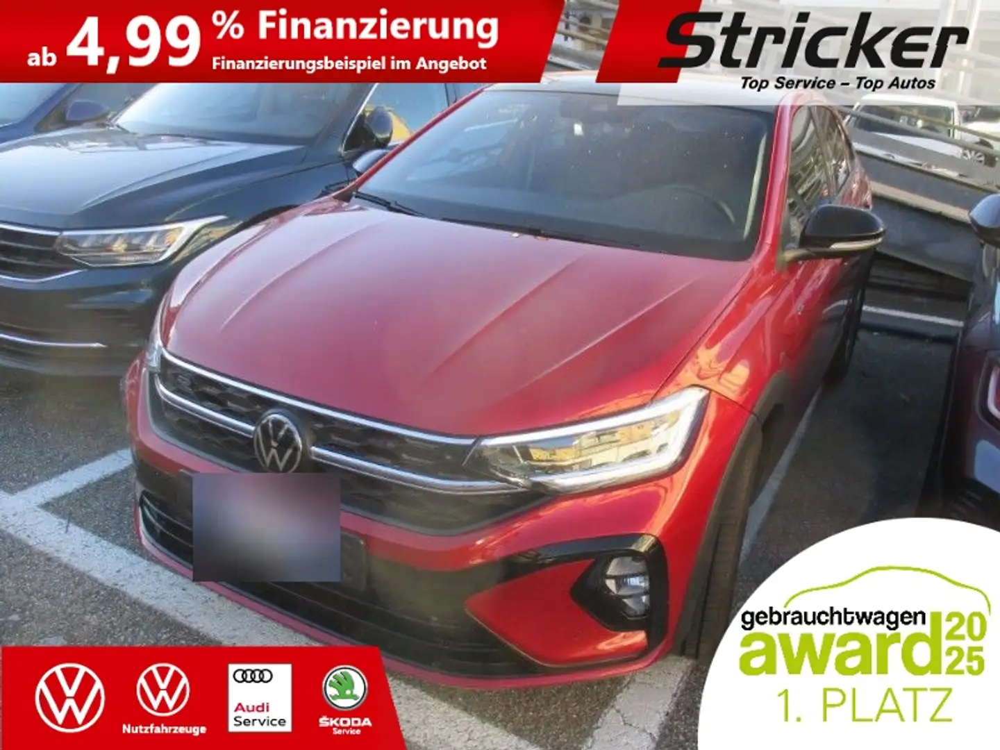 Volkswagen Taigo R-Line 1.0TSI DSG 199,-ohne Anzahlung Pano IQ.Lig Rot - 2