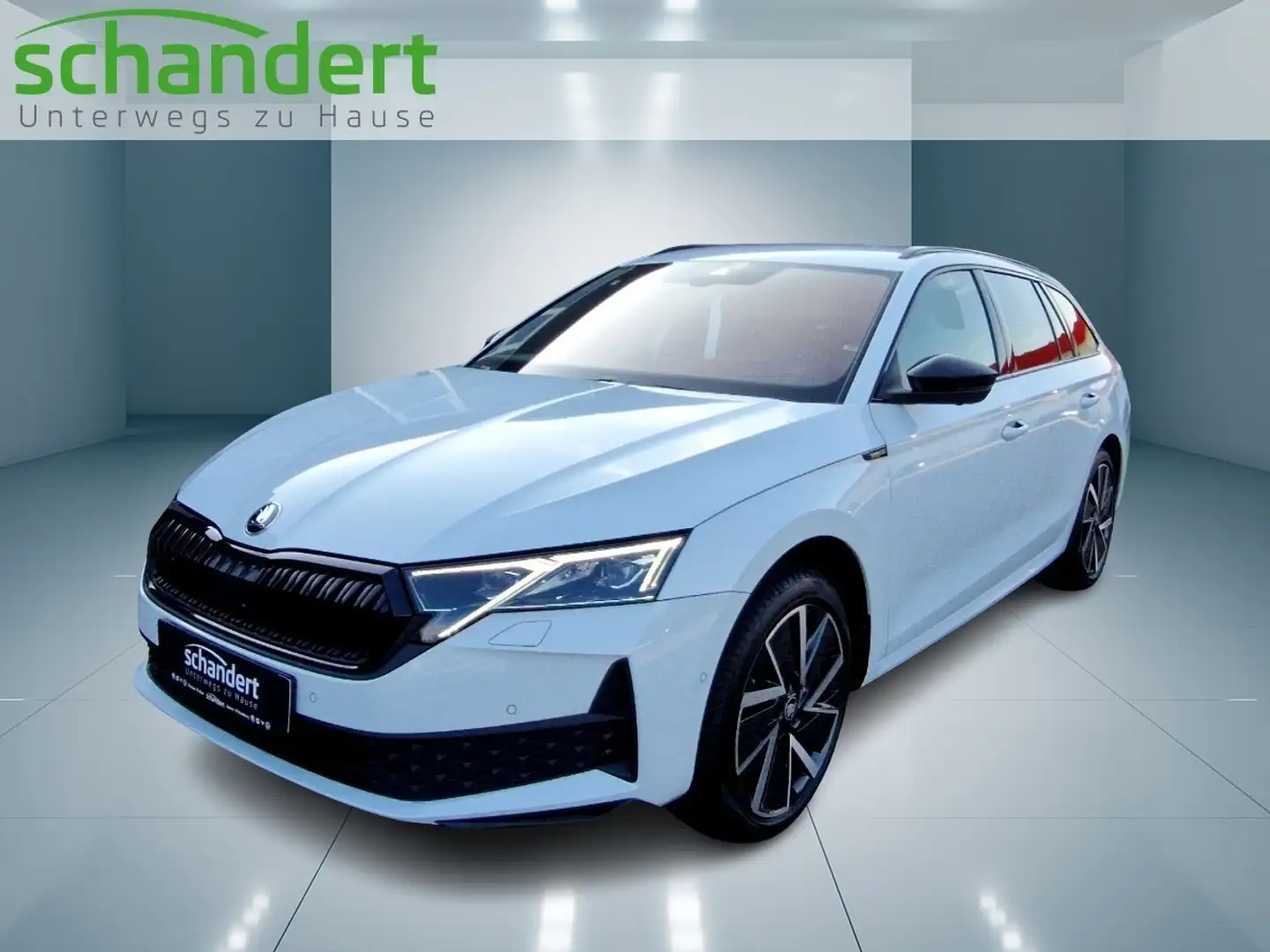 Skoda Octavia Combi 2.0 TDI Sportline DSG Matrix AHK Navi Weiß - 1