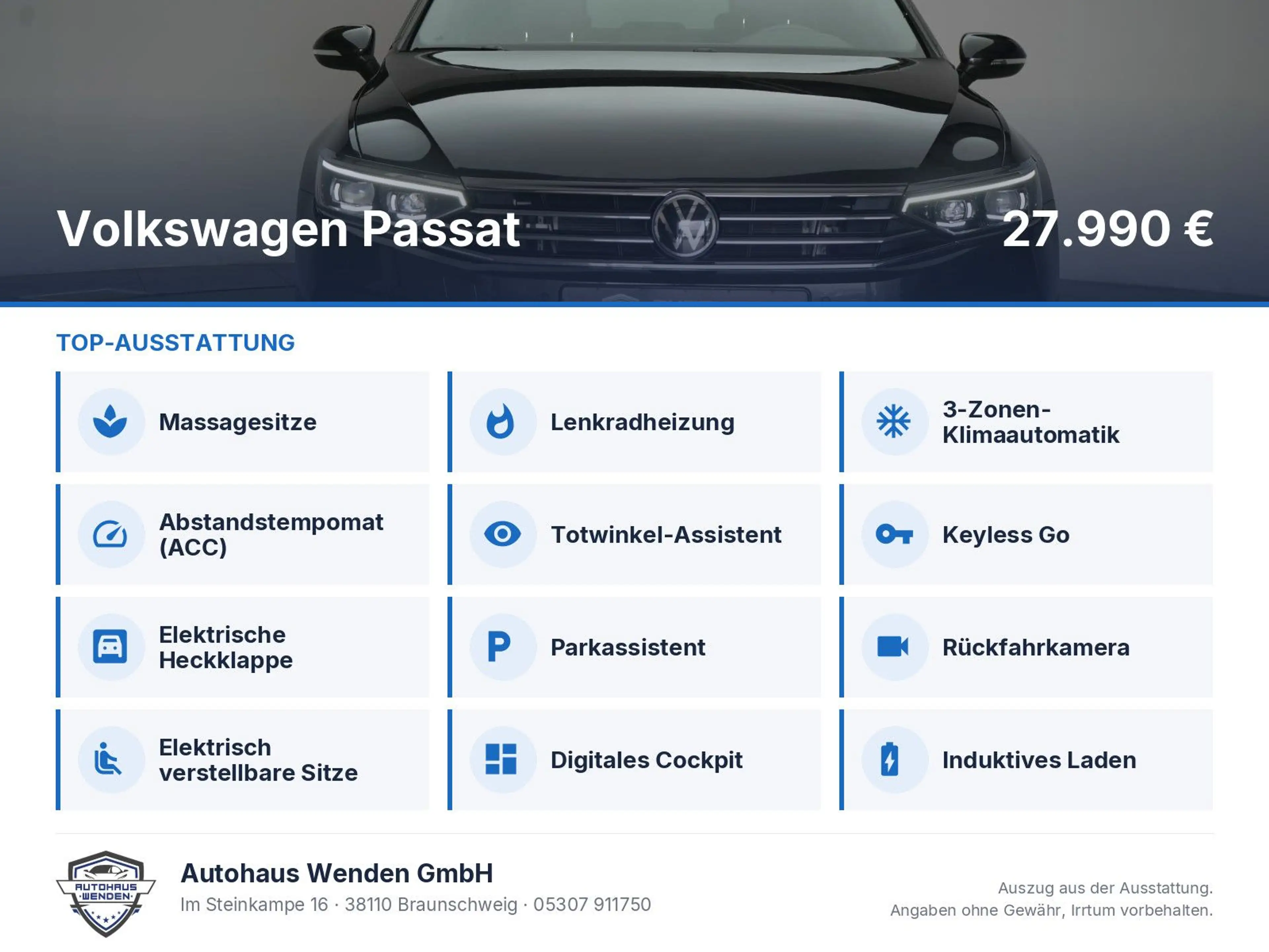 Volkswagen Passat 2.0 TDI DSG Elegance ACC/Kamera/IQlightVi — photo 6