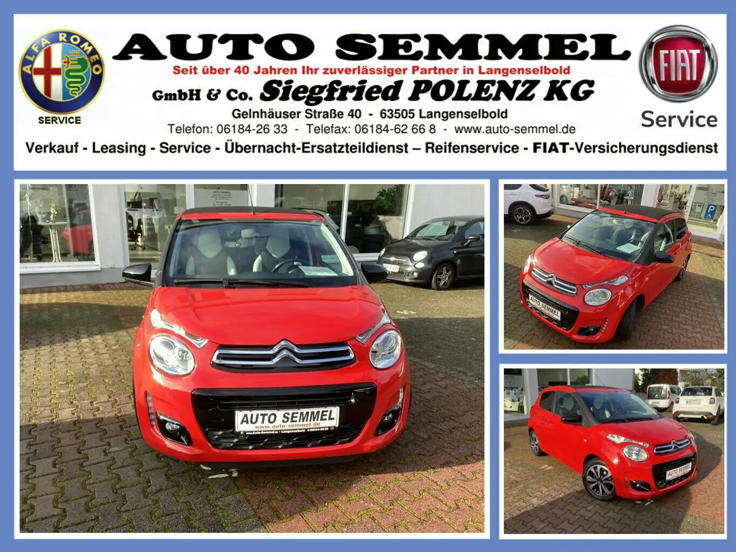 Citroen C1 Airscape 1.0 VTi Airspace Shine Rouge - 1