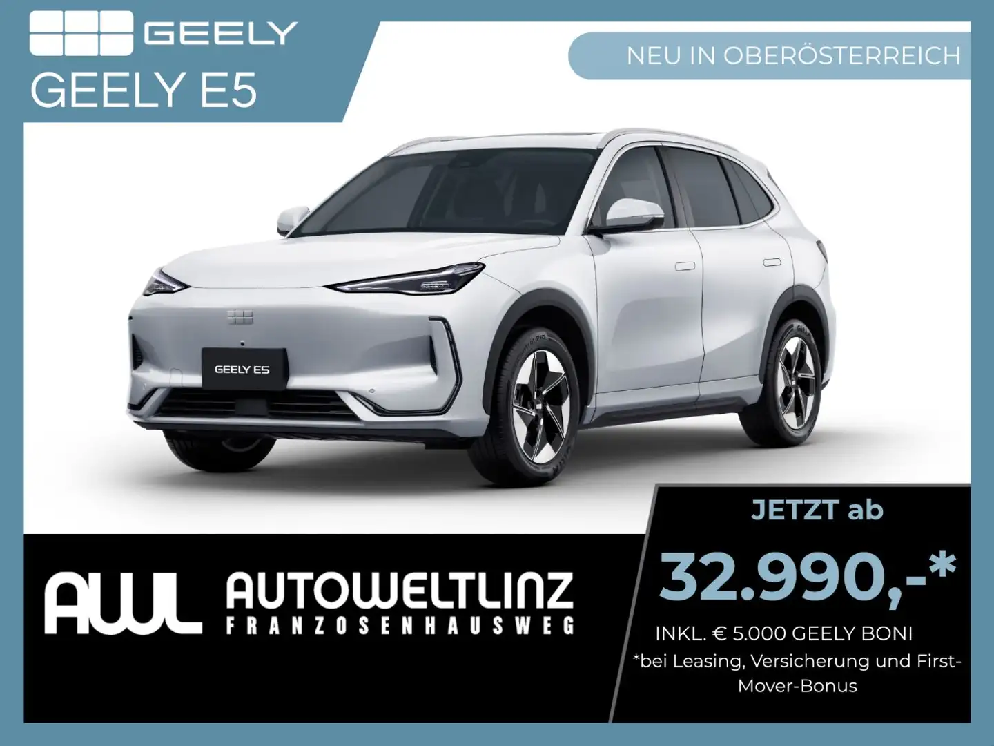 Geely E5 MAX ACC+LED+Pano+SD+SHZ+Standh.+Winterp.+360 Weiß - 1