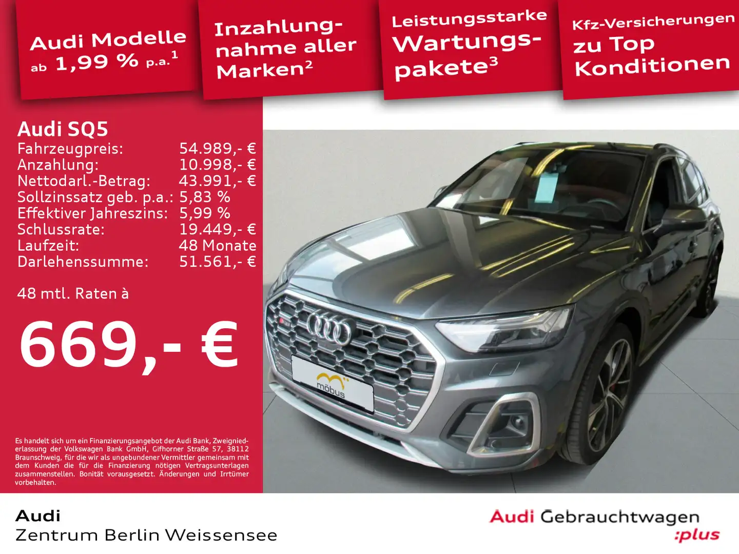 Audi SQ5 3.0 TDI TIPT*QUA*MATRIX*PANO*B&O*HUD*STAND** Grau - 1