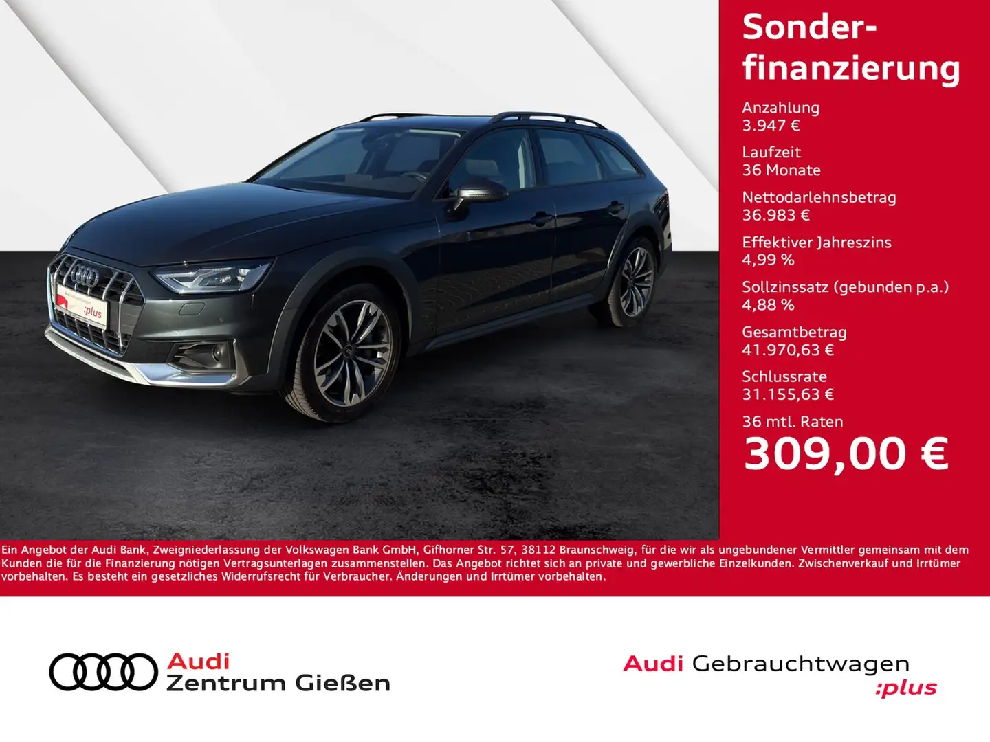 Audi A4 allroad quattro 50 TDI AHK Businesspacket Navi Grau - 1