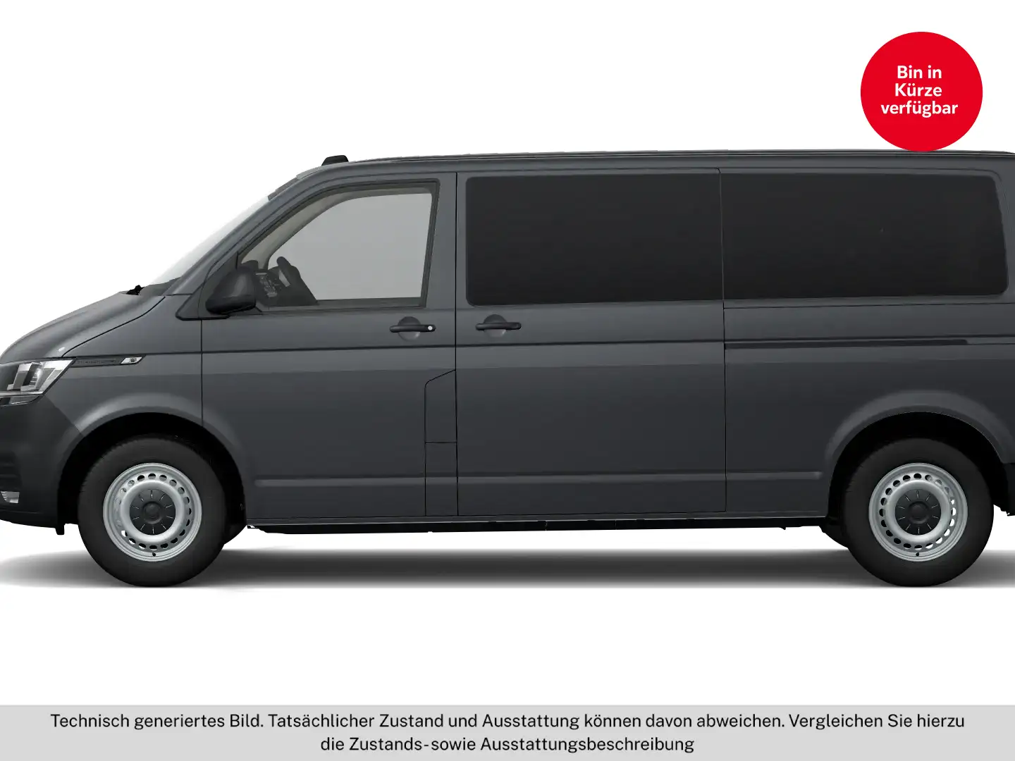 Volkswagen T6.1 Transporter Kombi LR TDI Grau - 2