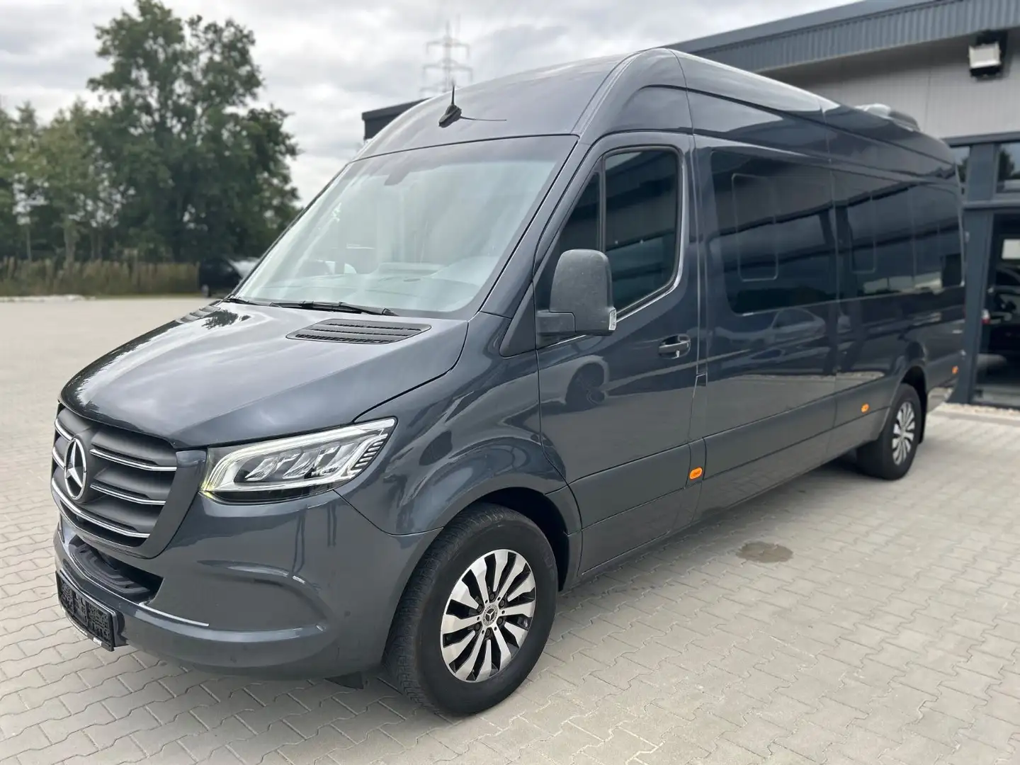 Mercedes-Benz Sprinter 317 L3 H3 -9Sitze-Tempo-Dachkl-360K-LED Grau - 1
