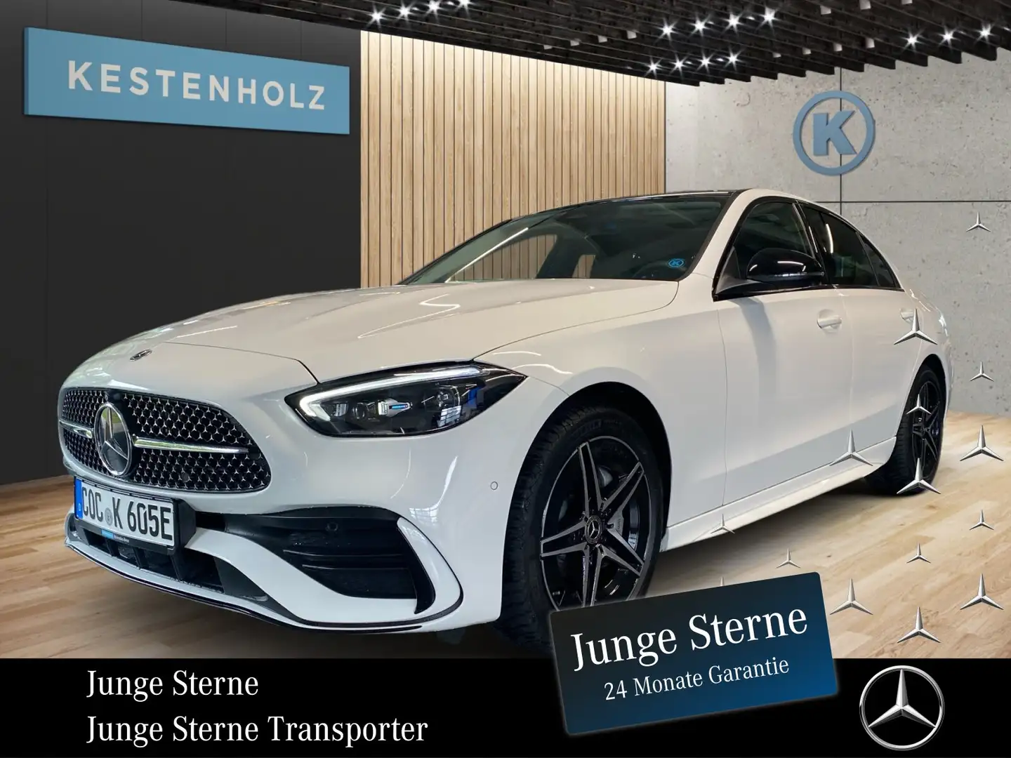 Mercedes-Benz C 300 C 300 de *AMG*NIGHT*AHK*STHZ*360°KAMERA*PANO* Weiß - 1