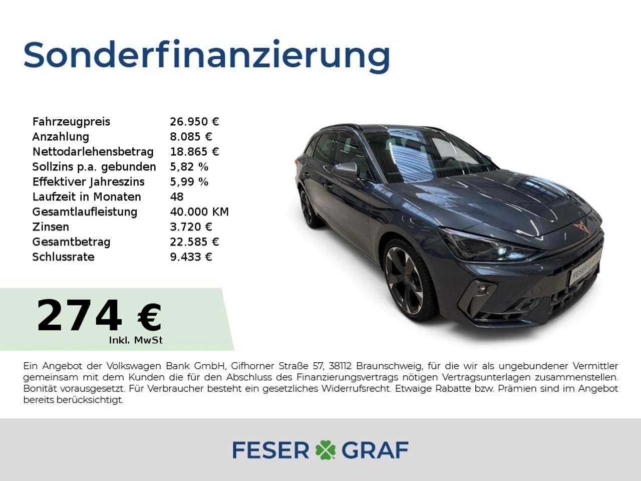 Cupra Leon — Cupra Leon Sportstourer 1.5 eTSI DSG/LED/Kamera/Sitzhzg.