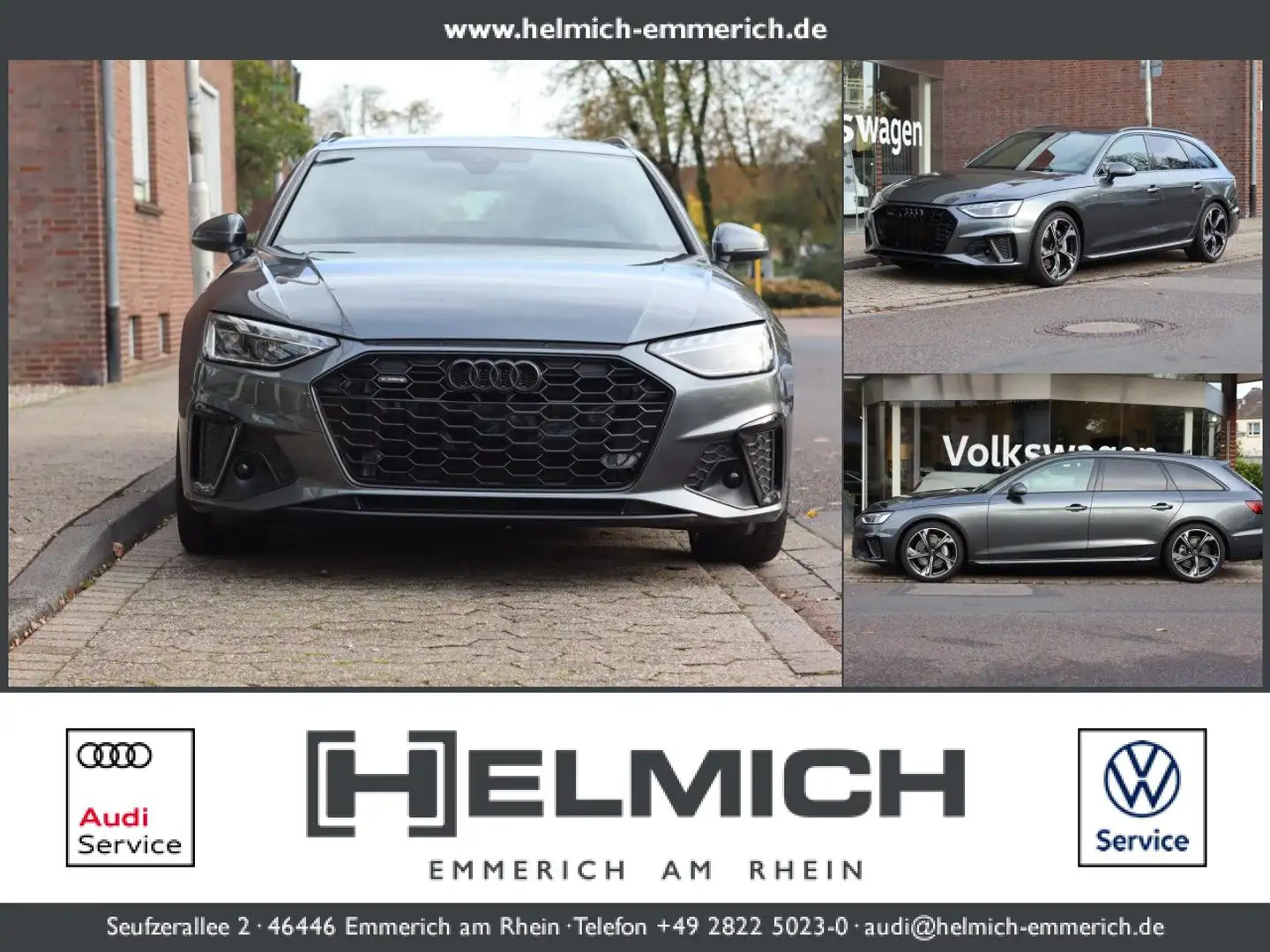 Audi A4 Avant 2.0 TDI quattro S line PANO Buissnes LED Gris - 1