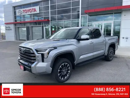 Silver 2022 Toyota Tundra Hybrid Pickup Truck Four-Wheel Drive
