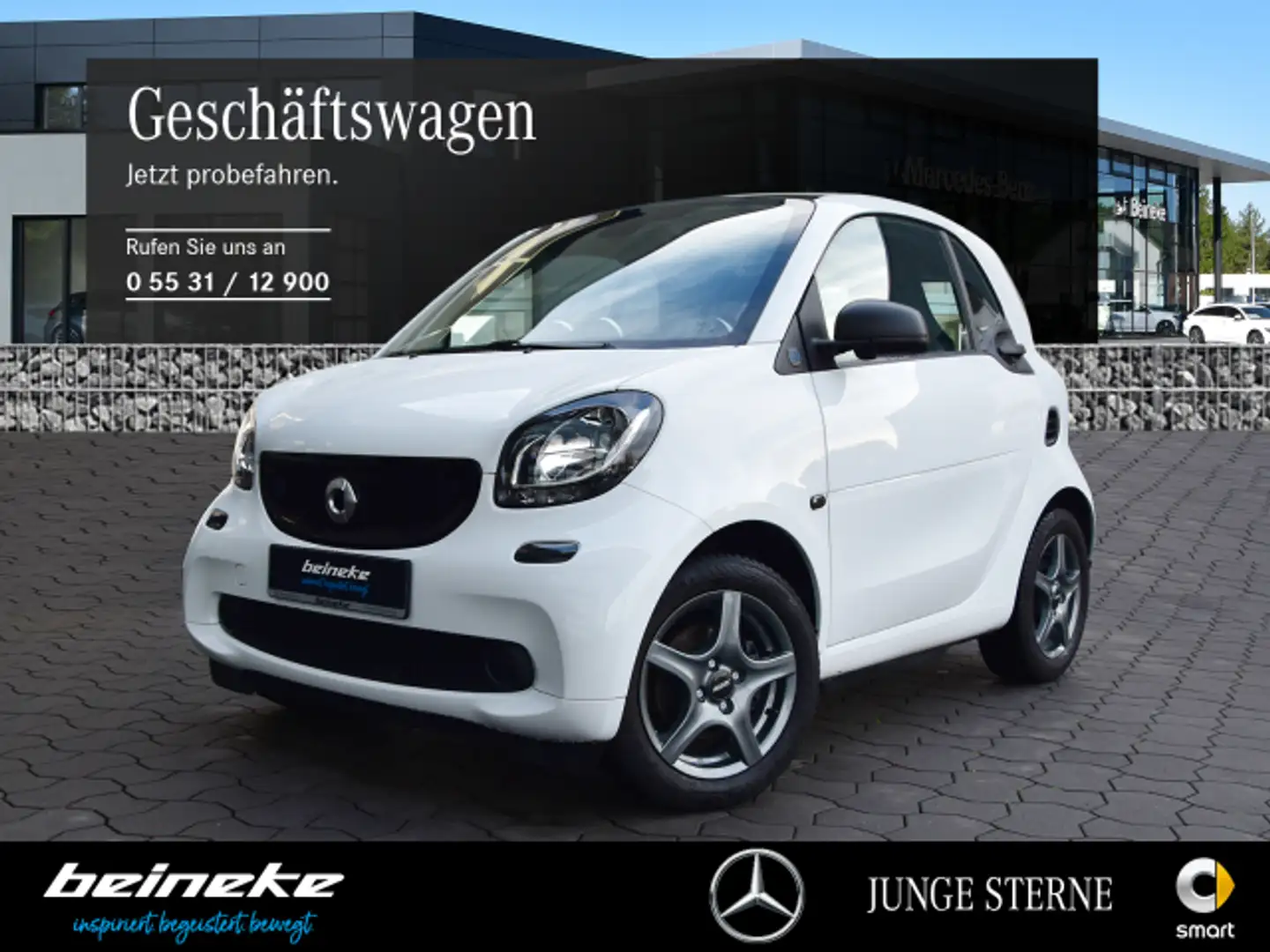 smart forTwo smart EQ fortwo Cool&Media+Panorama+Sitzheizung Weiß - 1