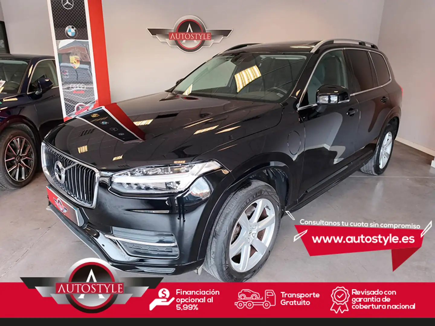 Volvo XC90 T8 Twin Momentum AWD 390 Negro - 1