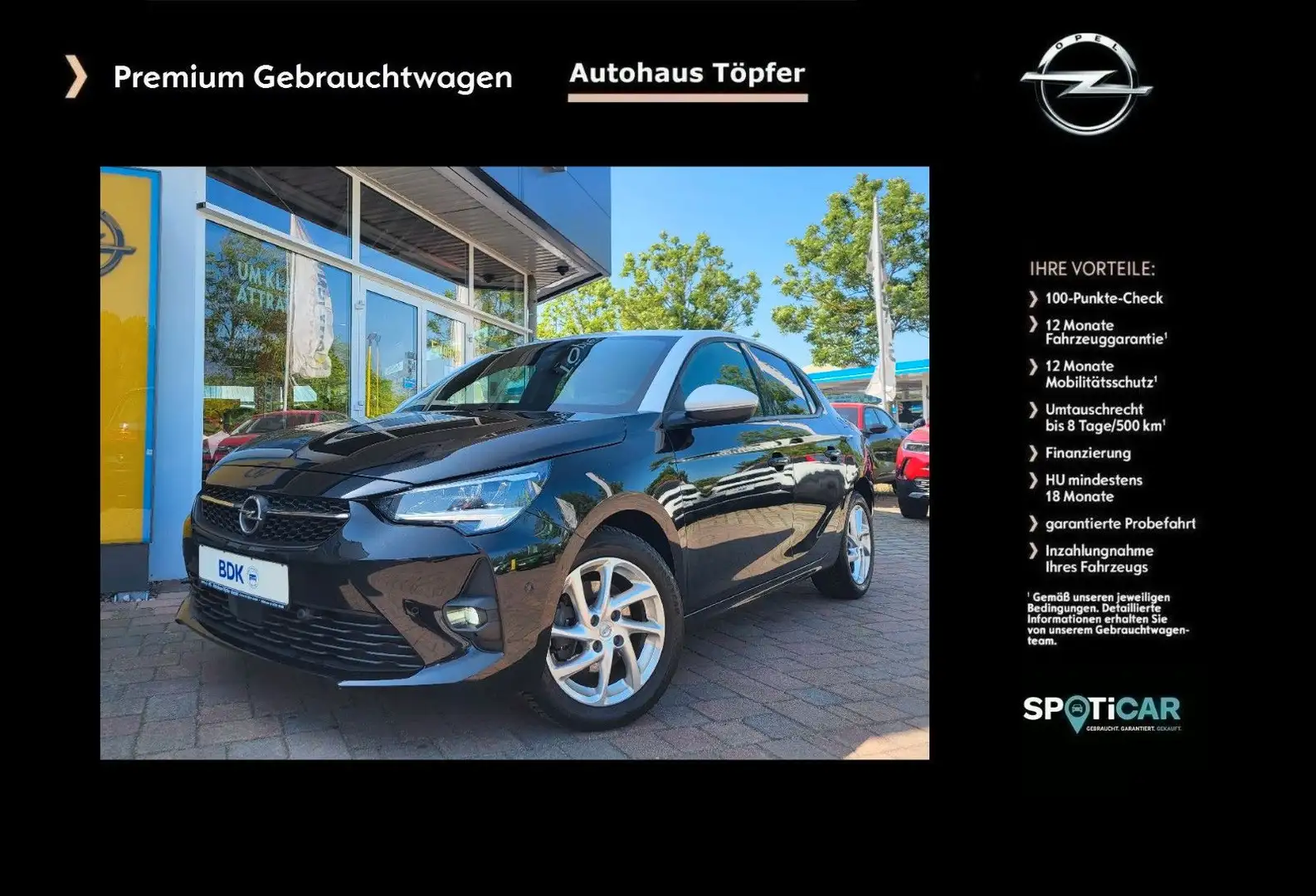 Opel Corsa F Automatik "GS-Line"Navi/LED-Licht/Kamera Schwarz - 1
