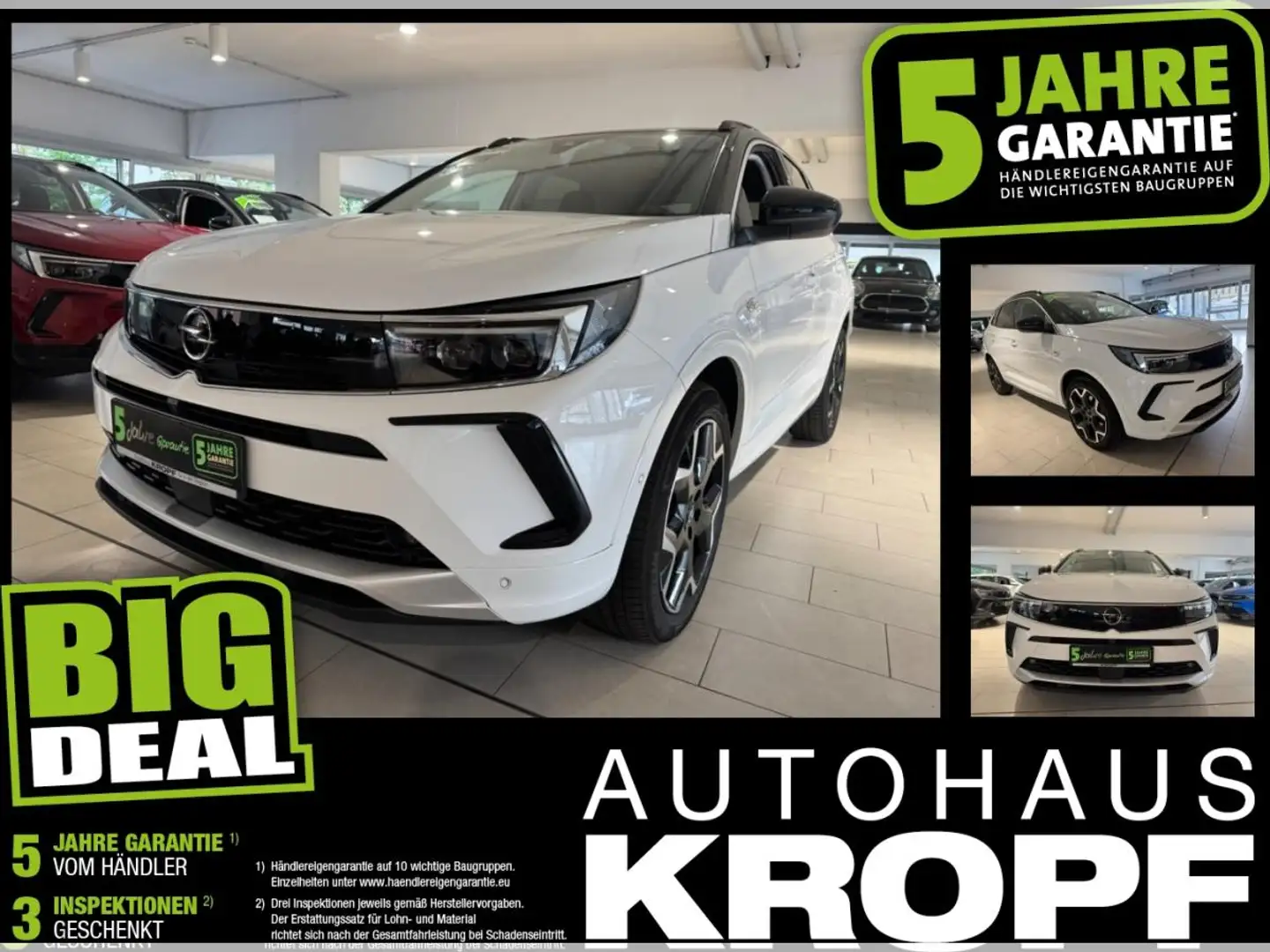 Opel Grandland 1.2 Turbo Elegance Automatik / Navi Weiß - 1