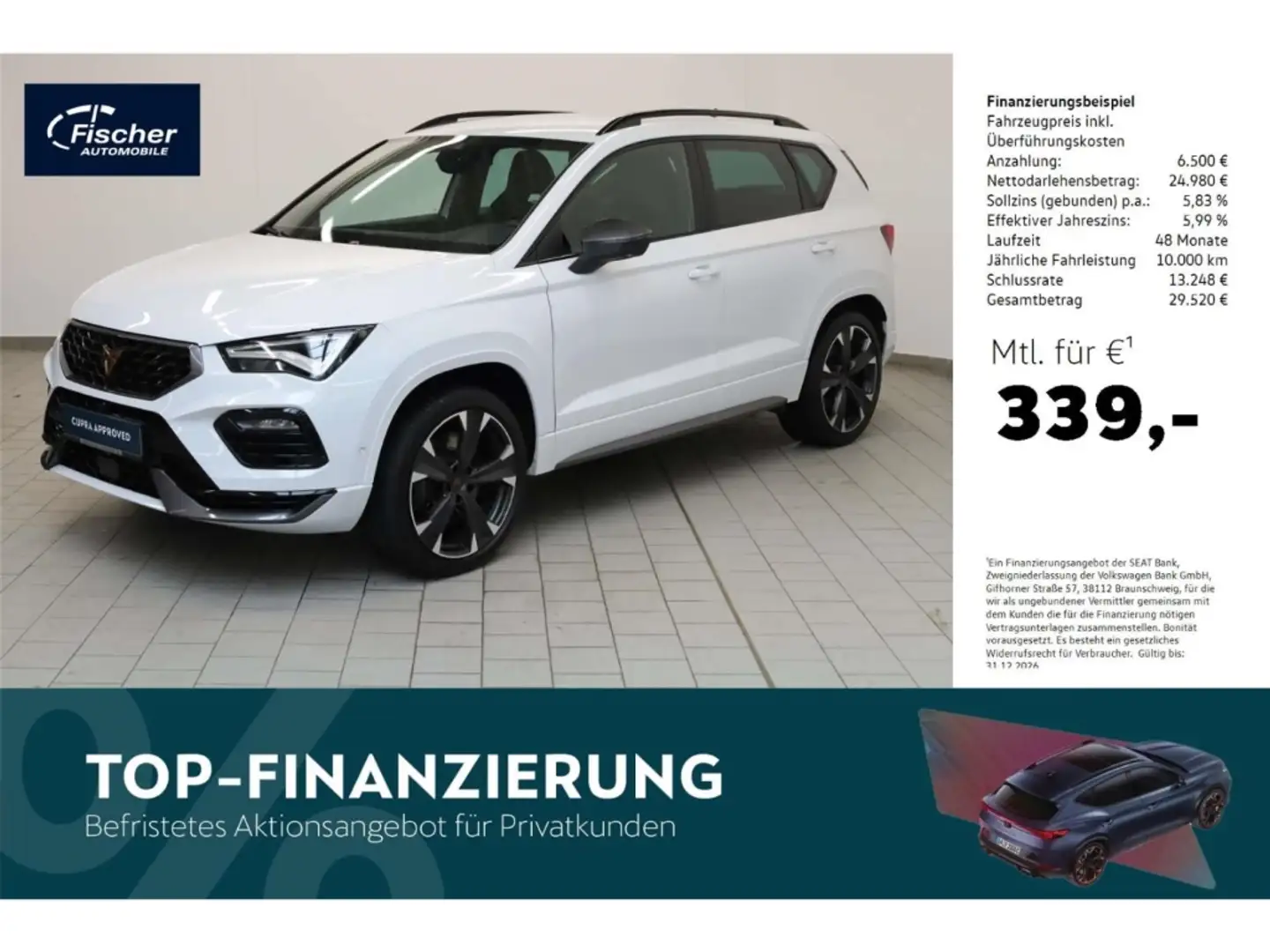 CUPRA Ateca 2.0 TSI 4Drive VZ Weiß - 1