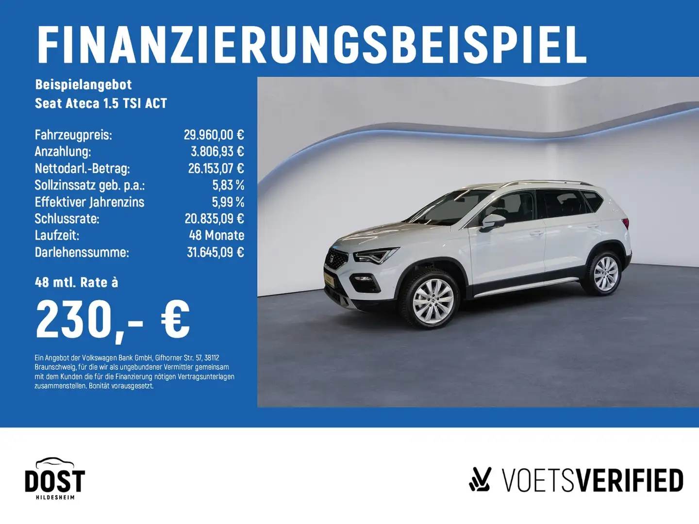 SEAT Ateca 1.5 TSI ACT Xperience ACC+AHK+LED*PDC+SHZ Weiß - 2