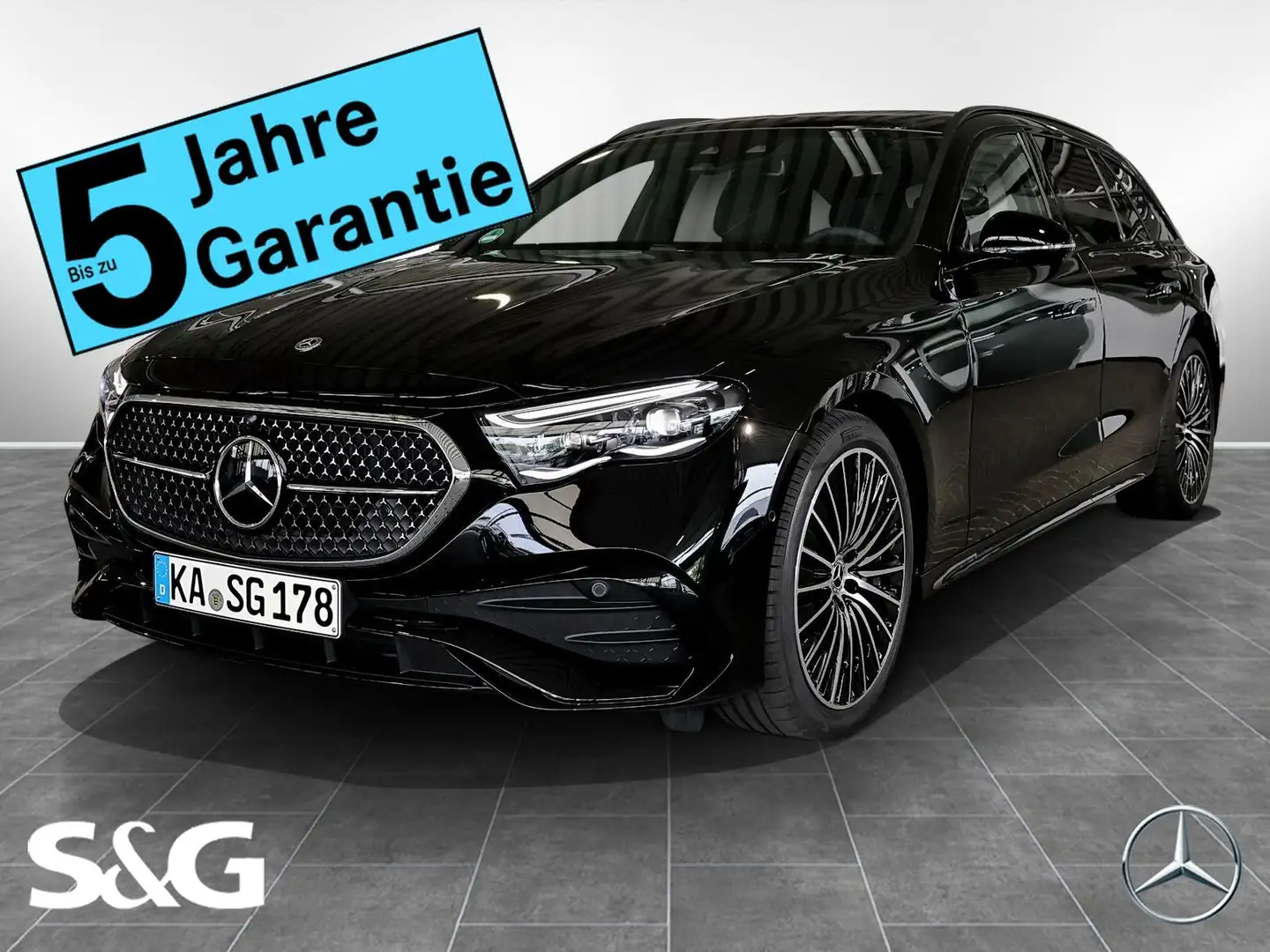 Mercedes-Benz E 220 d T AMG 360°+DIG-LED+Pano+AHK+Distronic+20 Schwarz - 1
