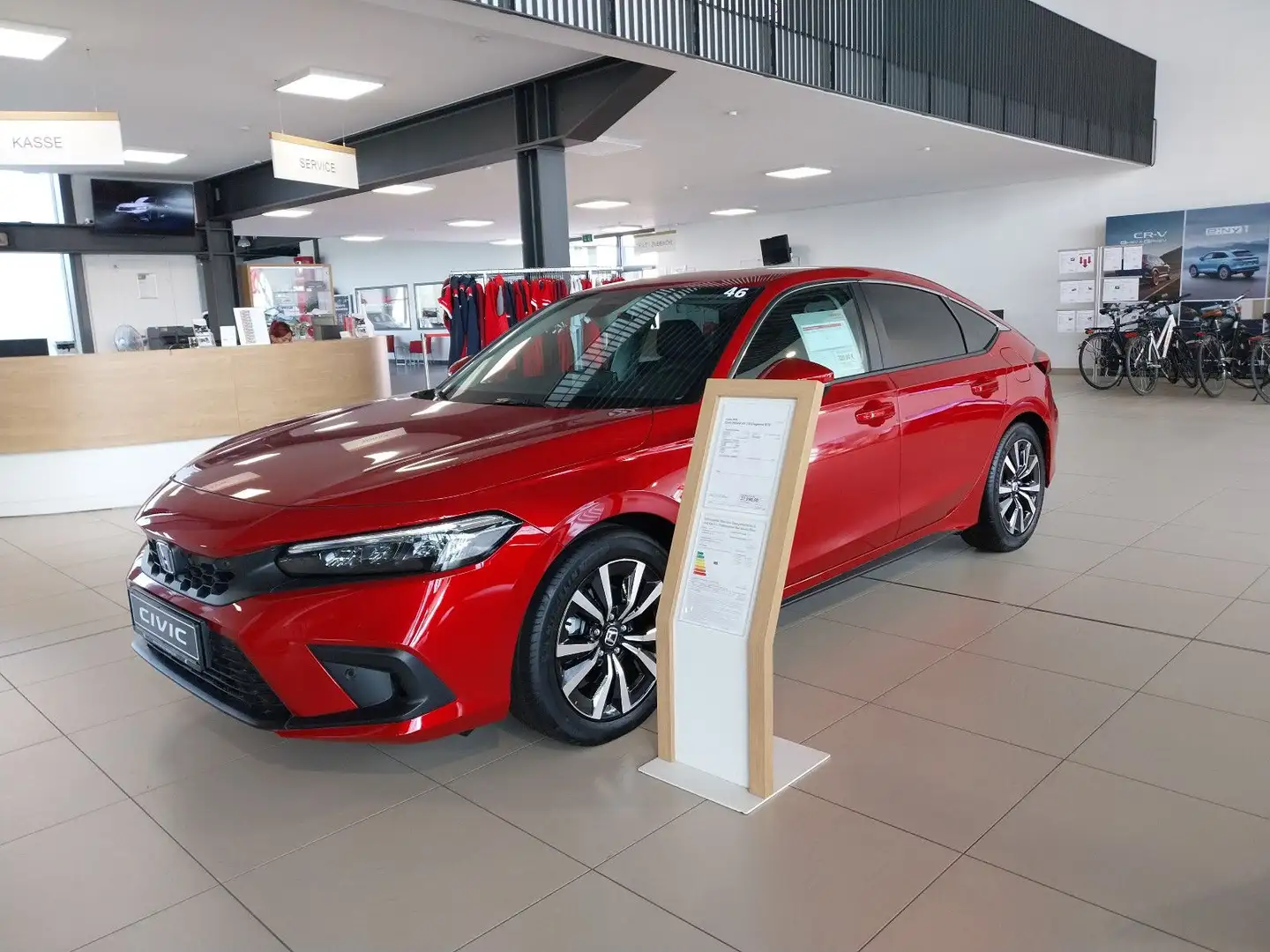 Honda Civic 2,0 e:HEV Elegance Navi/LED/Kamera Rot - 1