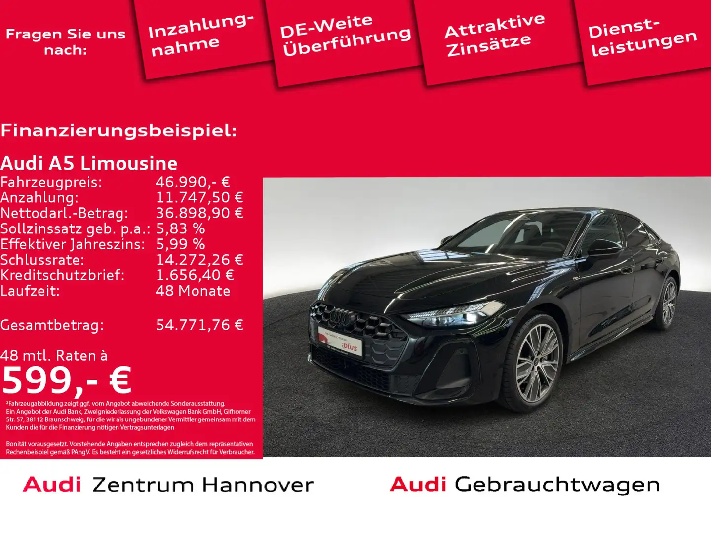 Audi A5 S line 2.0 TFSI Matrix Kamera ACC v Negro - 1