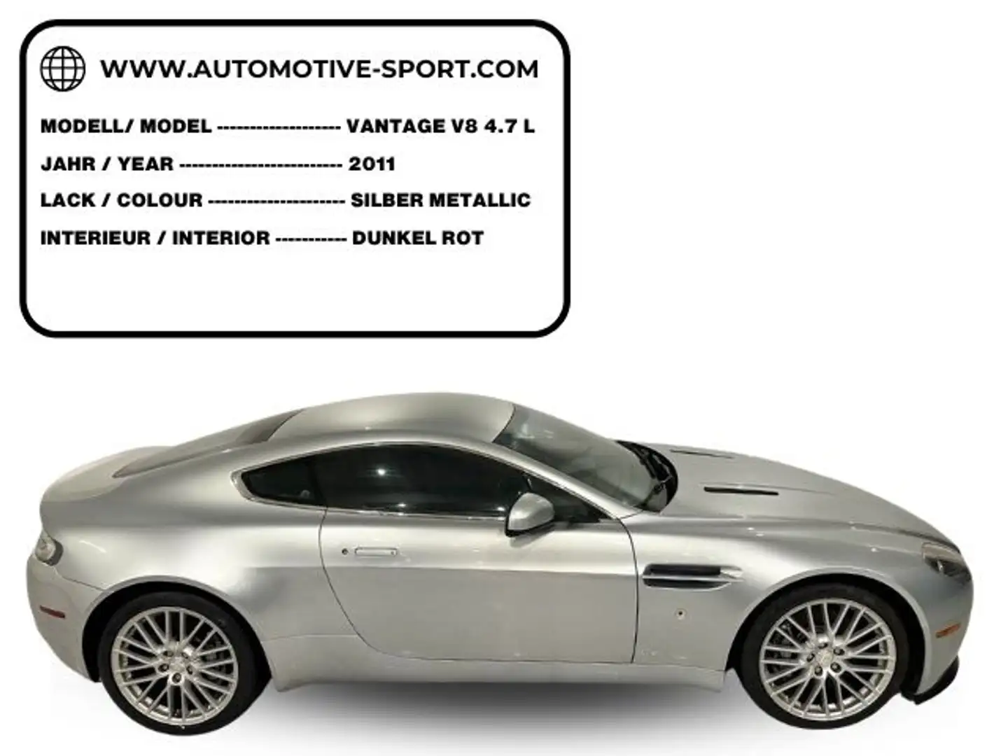 Aston Martin V8 4.7L  SILBER! KUPPLUNG+Bremsen NEU! Silber - 2