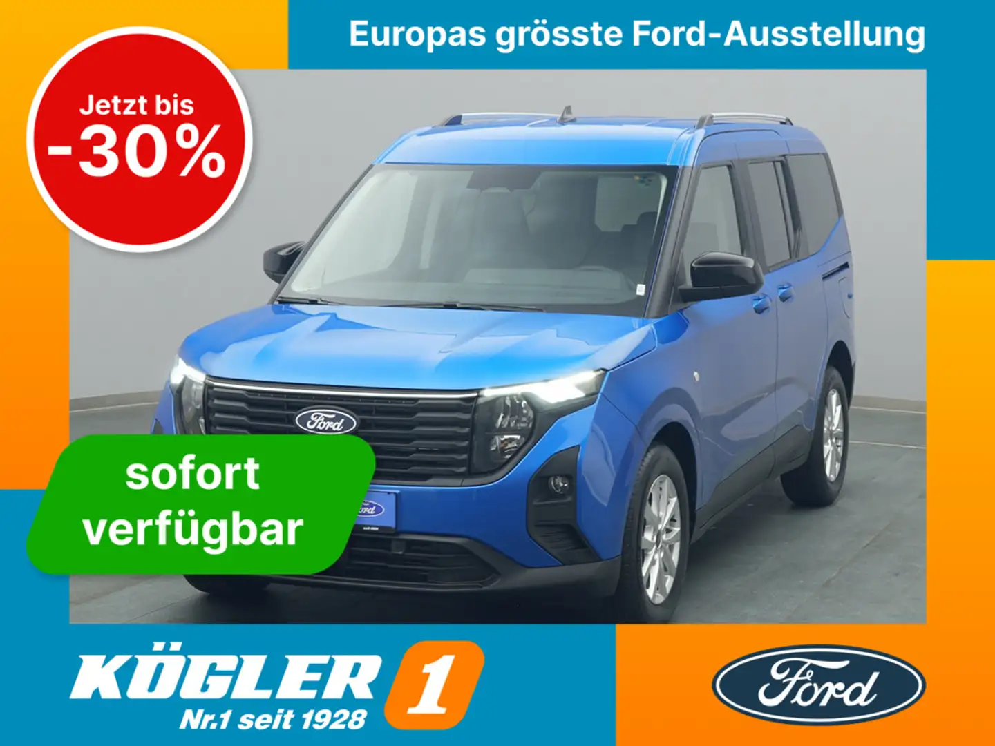Ford Tourneo Courier Titanium 125PS/Winter-P. -9%* Blauw - 1