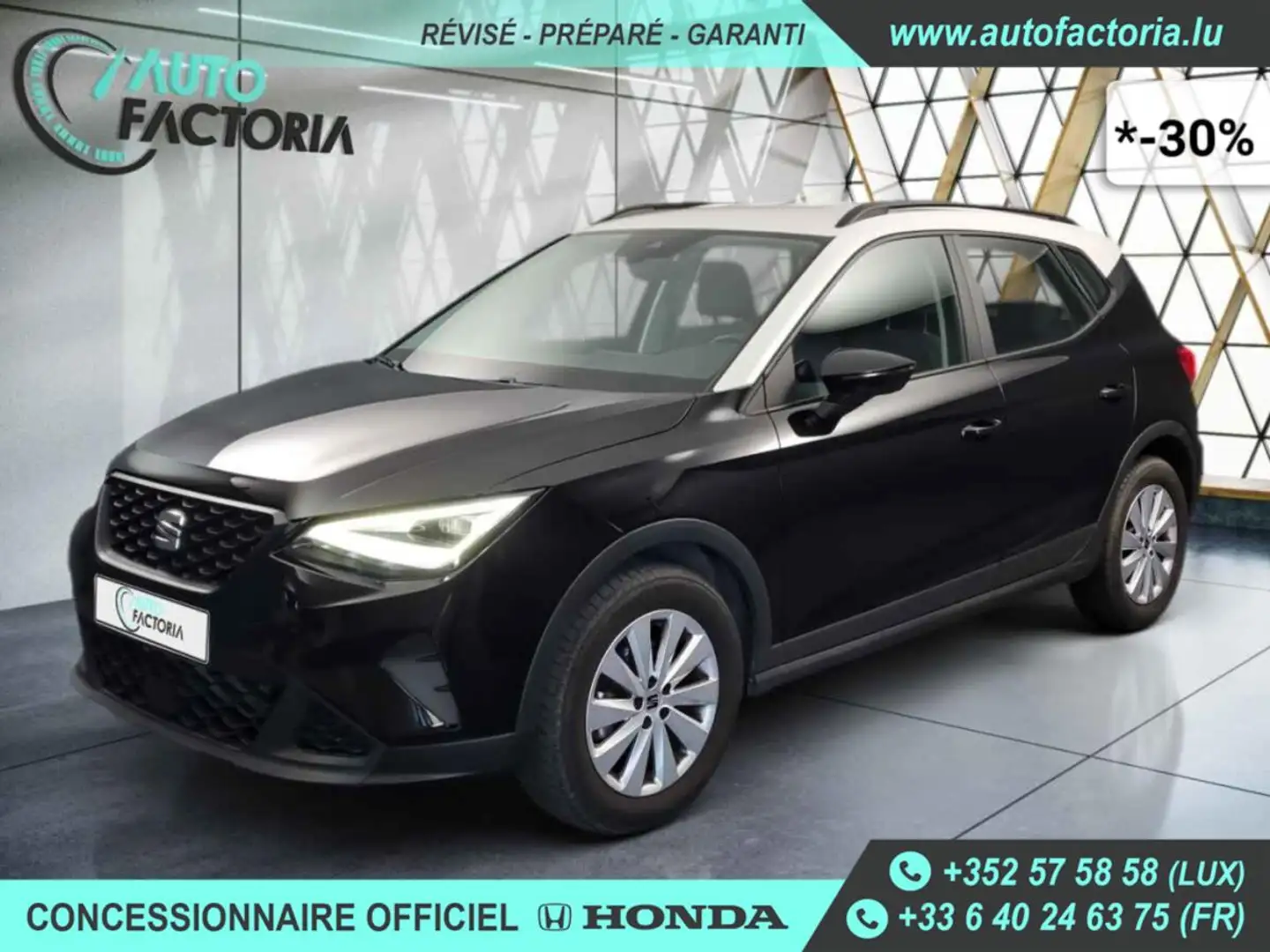 SEAT Arona -30% 1.0 TSI 110cv BVA +GPS+RADAR+FULL LED+Opts Negro - 1