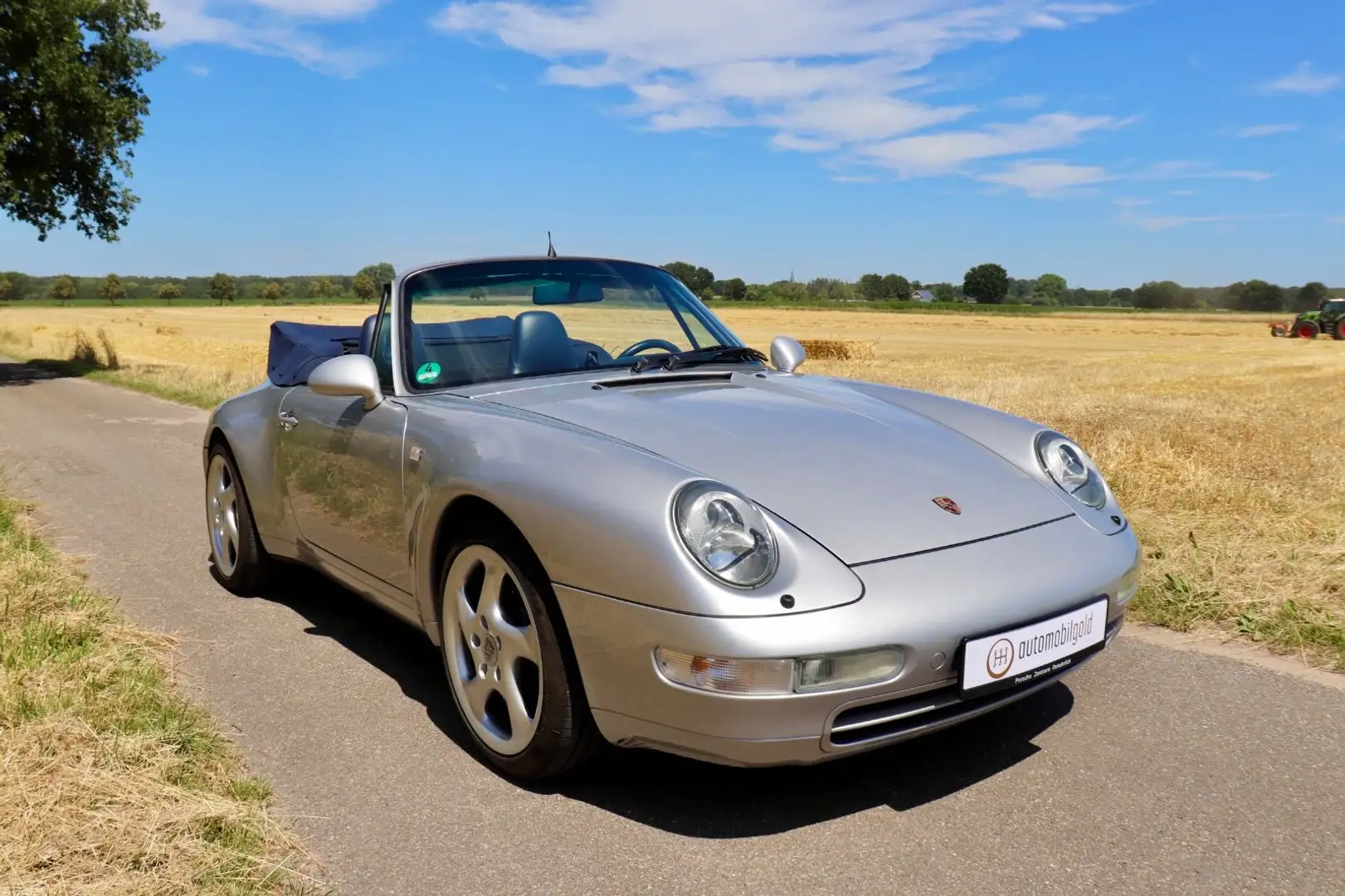 Porsche 993 Carrera Cabrio, 34.550km, C00, Schalter, TOP Zilver - 1