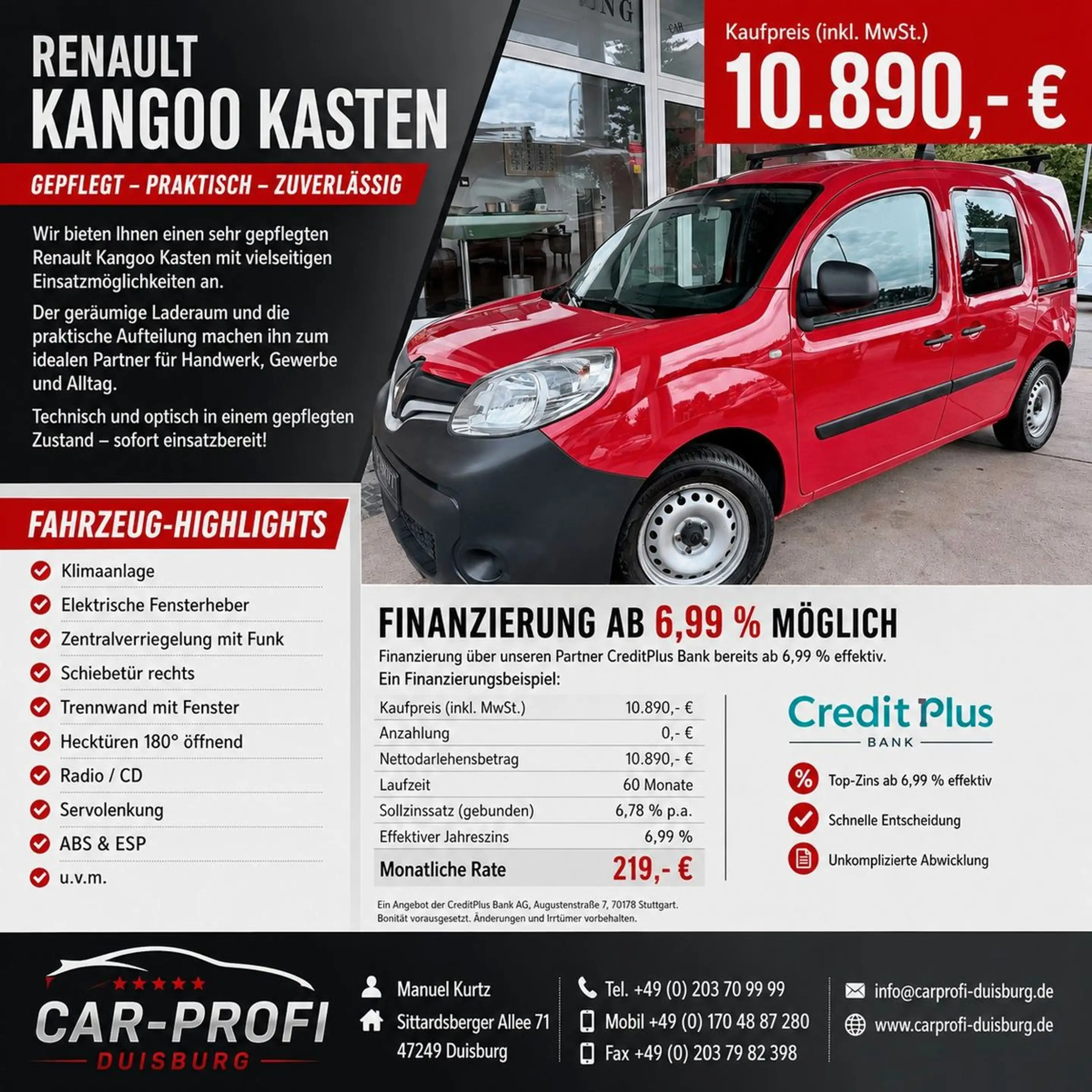 Renault Kangoo Rapid Extra Klima/Bluetooth/ATM 45 Tkm — photo 2