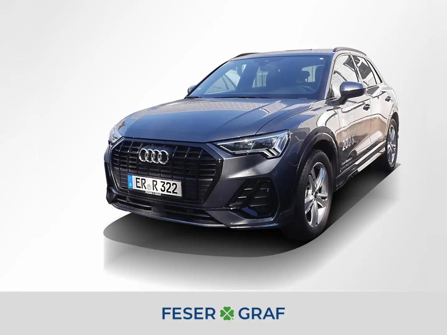 Audi Q3 35 TDI 2x S line ACC AHK LED Navi RüKa Sitzh. Grau - 1