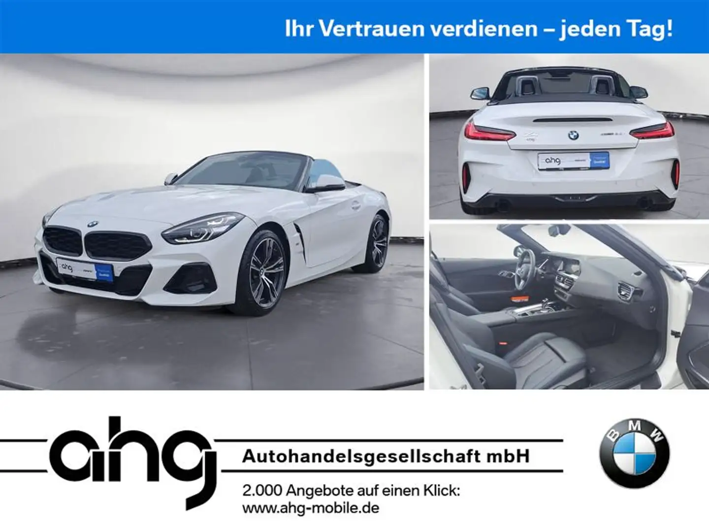 BMW Z4 sDrive20i Cabrio M Sportpaket Navi Hifi Lenkr Weiß - 1