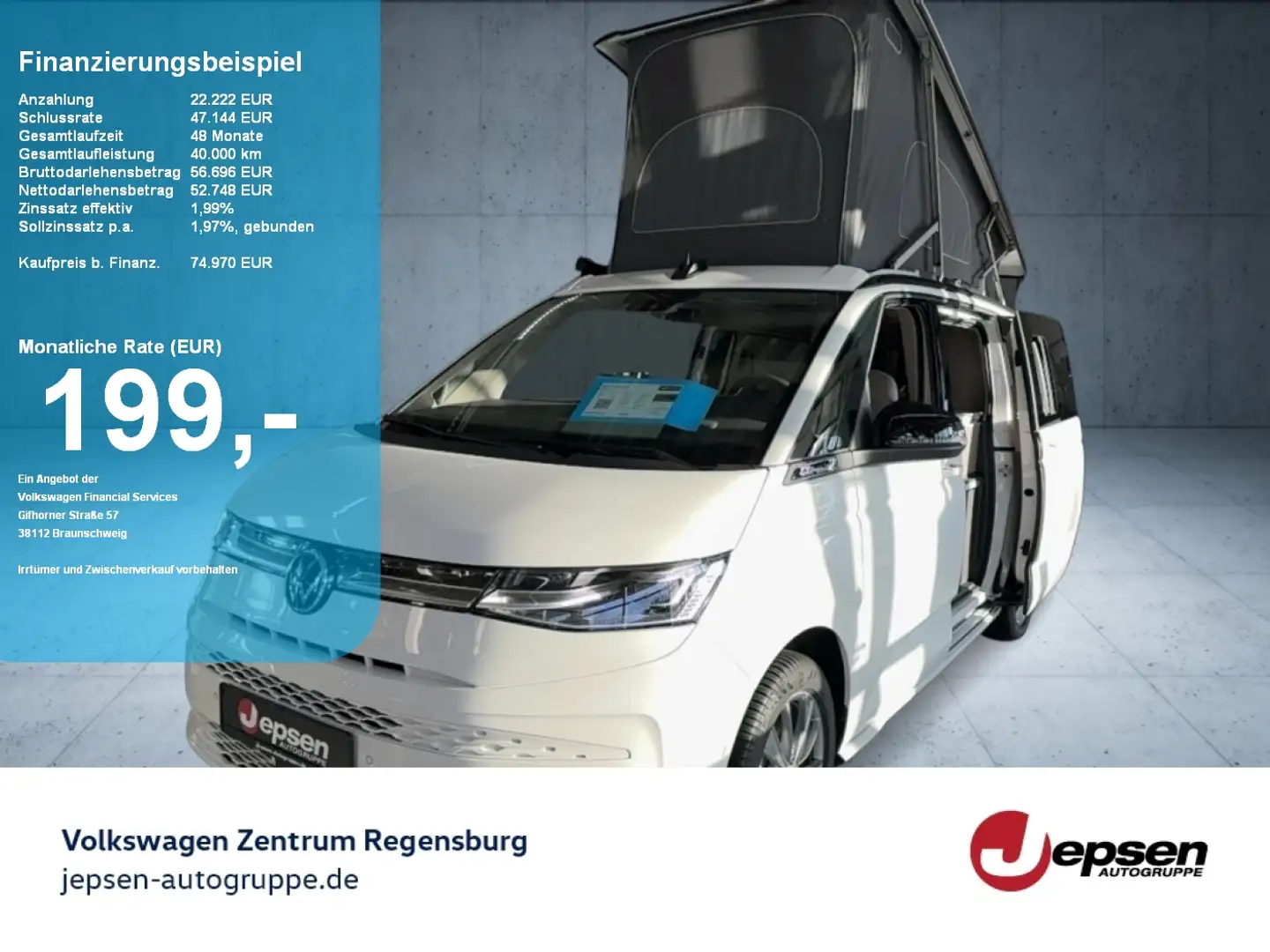 Volkswagen T7 California Ocean DSG ACC AHK Navi PDC Blanc - 1
