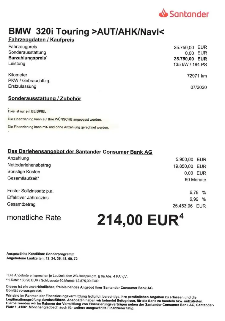 BMW 320 i Touring AUT/AHK/NAV/LED-Licht/PDC Gris - 2