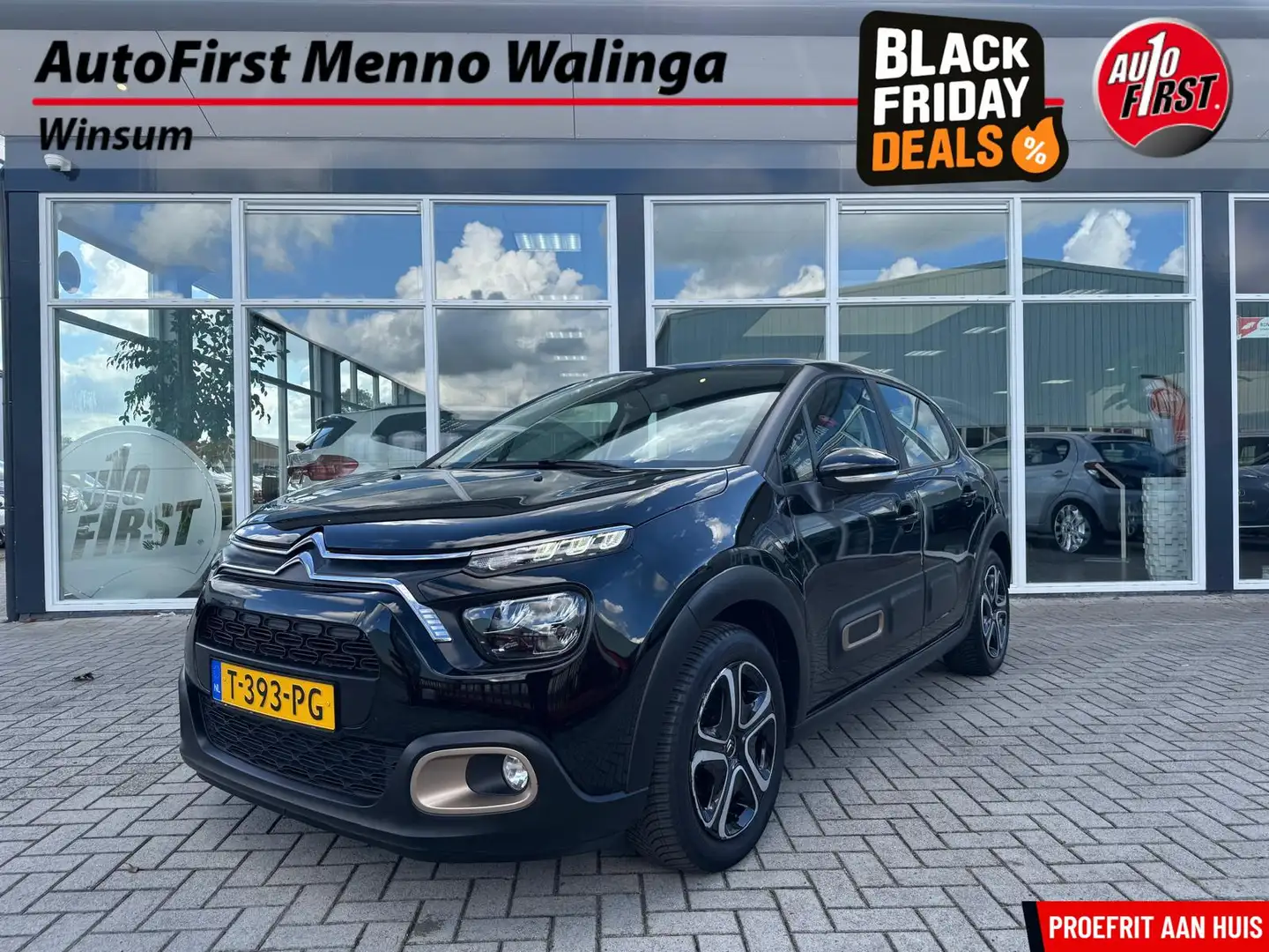 Citroen C3 1.2 PureTech C-Series|Navi|Applecarplay|Cruise| Zwart - 1