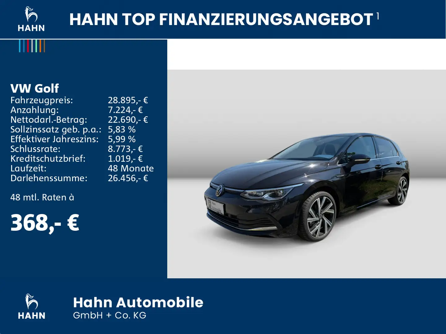 Volkswagen Golf VIII Style 1.5eTSI DSG LED CAM App-Connect Schwarz - 2