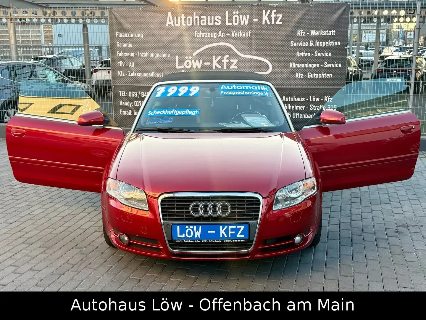 Audi A4 Cabriolet 1.8 T S-LINE TÜV NEU SCHECKHEFT Rouge - 1