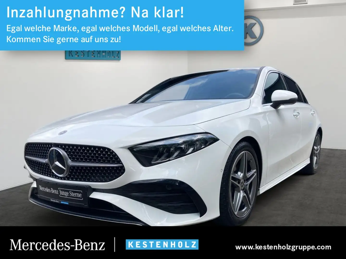 Mercedes-Benz A 200 AMG+STANDHZG+KEYLESS+KAMERA+TOTWINKEL+DAB Blanc - 1