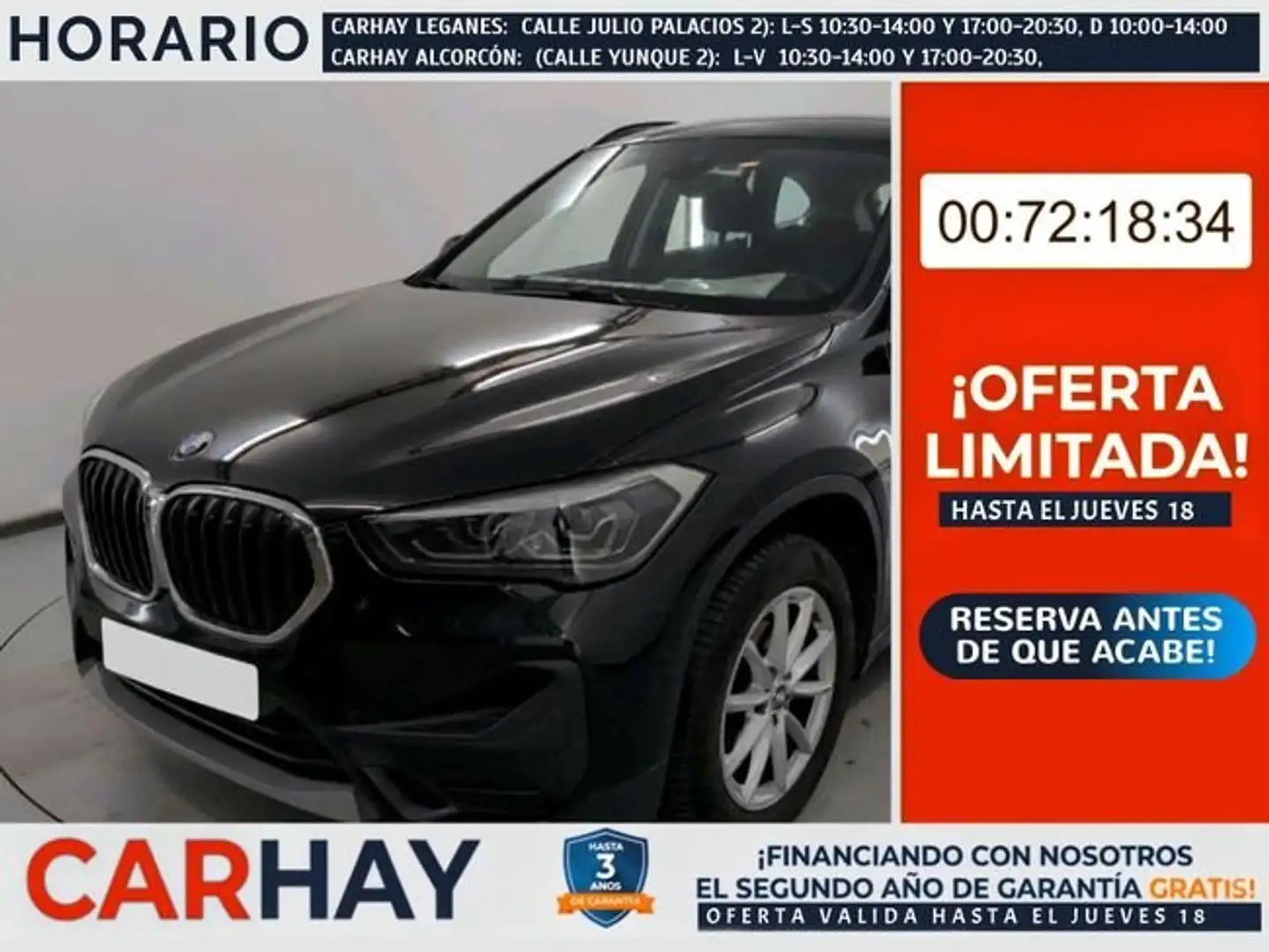 BMW X1 sDrive 16d Negro - 1
