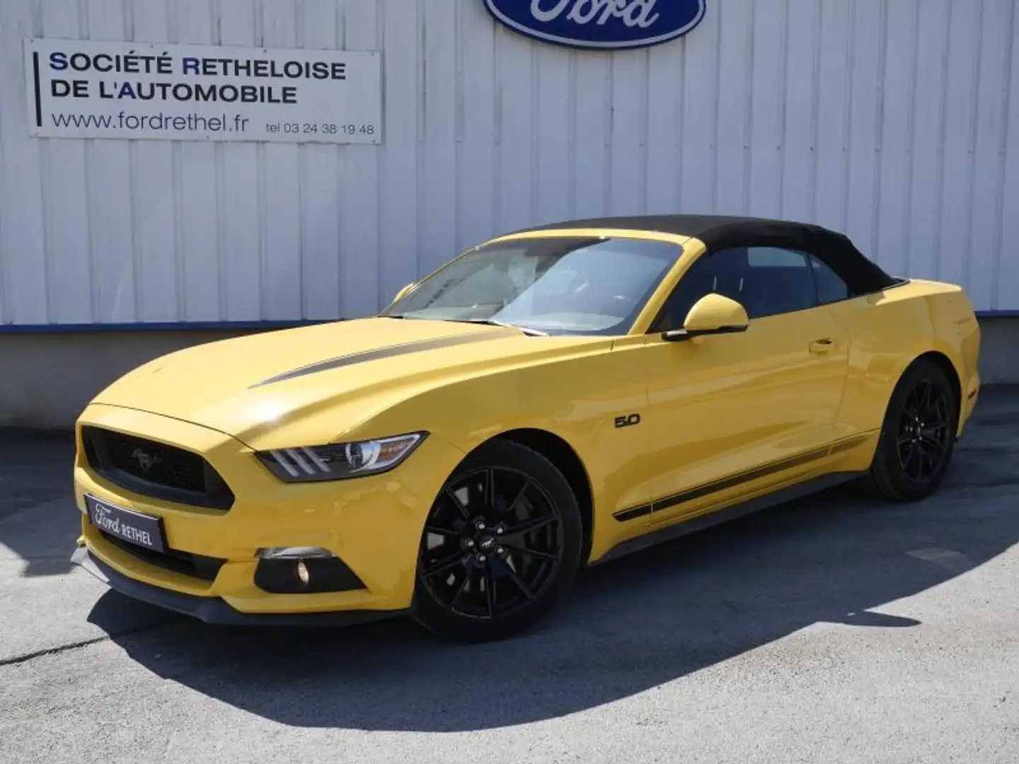 Ford Mustang 5.0 V8 450ch GT BVA10 Jaune - 2