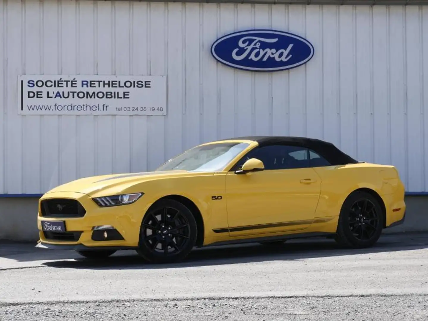 Ford Mustang 5.0 V8 450ch GT BVA10 Jaune - 1