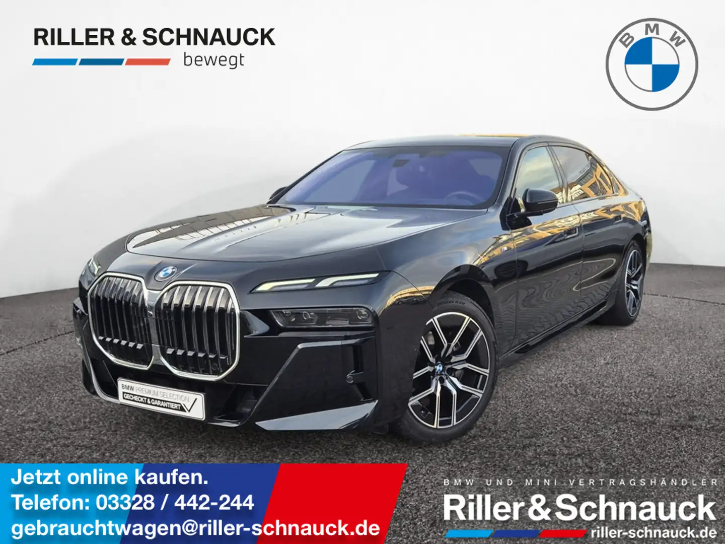 BMW 740 d xDrive M Sport TV+STANDHZG+PANO-SKY Schwarz - 1