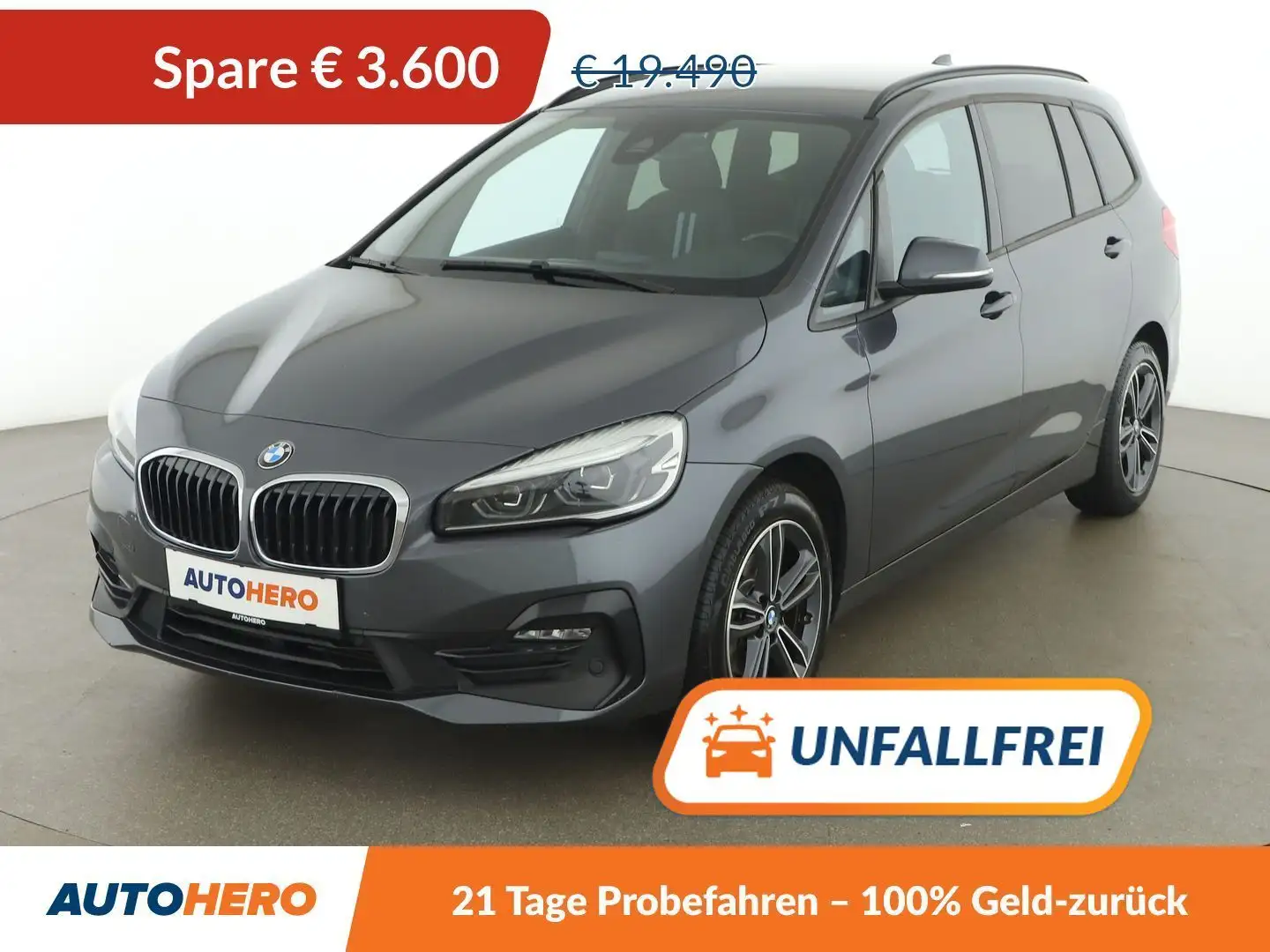 BMW 216 216d Gran Tourer Sport Line Aut. *LED*CAM*NAVI* Gris - 1
