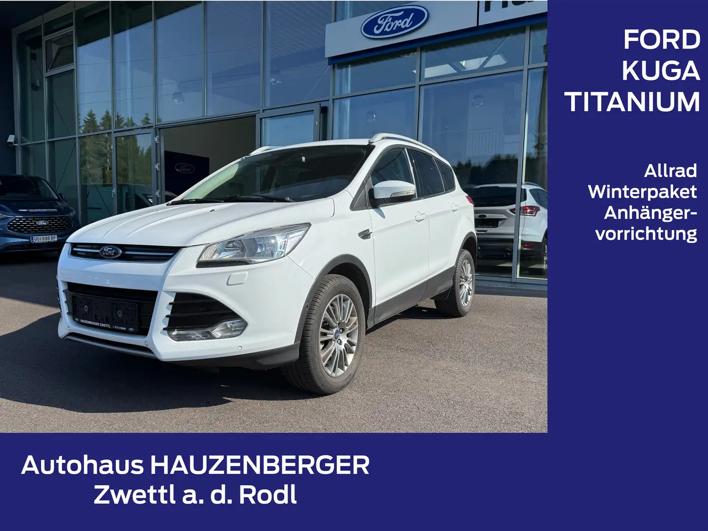 Ford Kuga 2,0 TDCi Titanium Weiß - 1