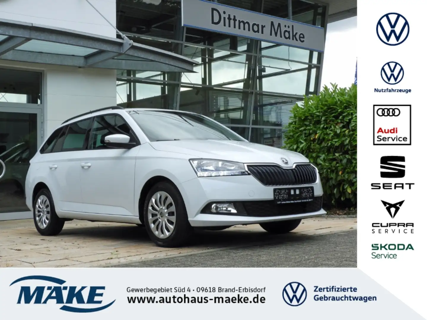 Skoda Fabia Combi Ambition 1.0 TSI RFK GRA PDC Weiß - 1