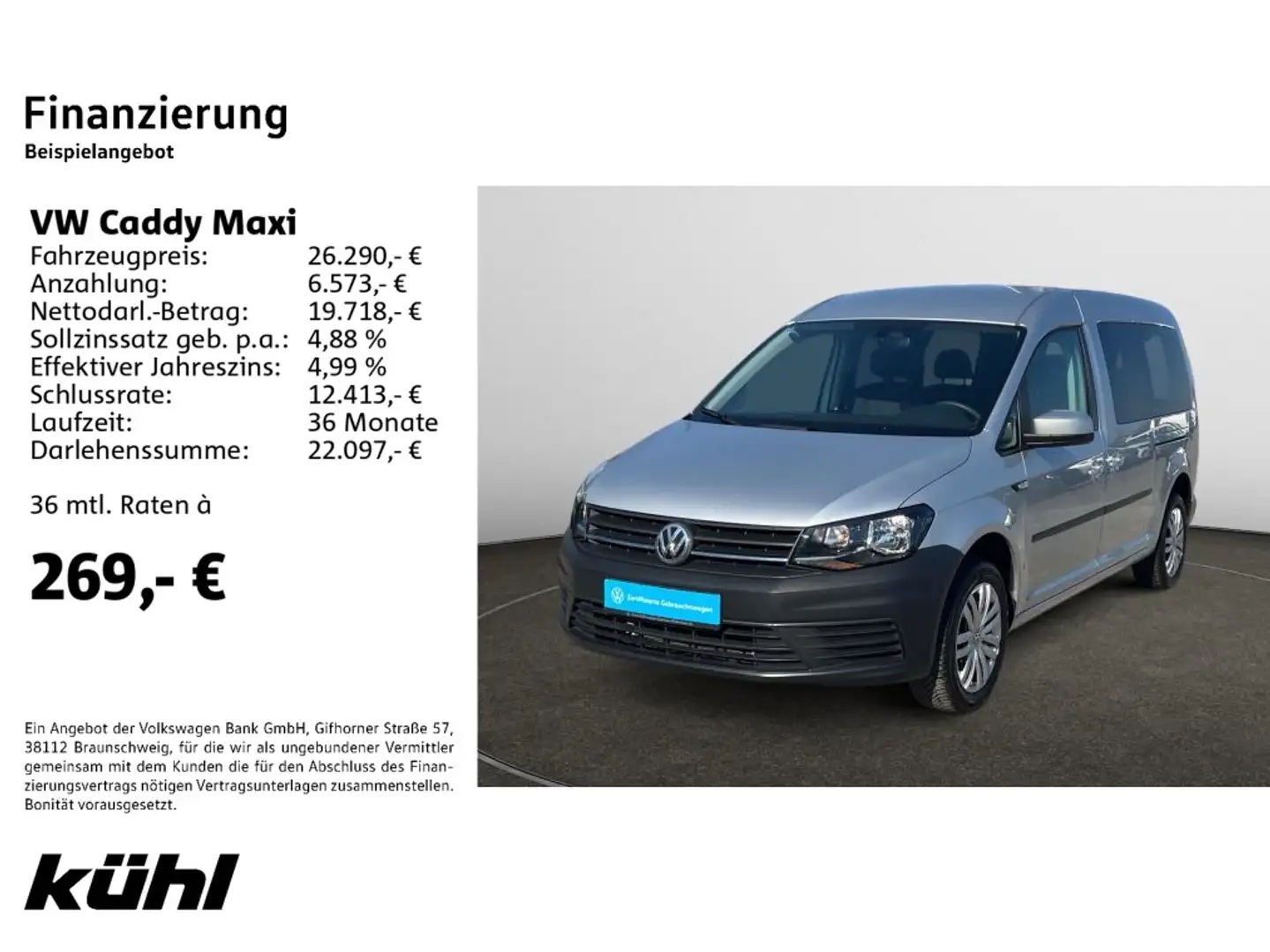 Volkswagen Caddy 1.4 TSI 7.Sitzer Trendline Silber - 2