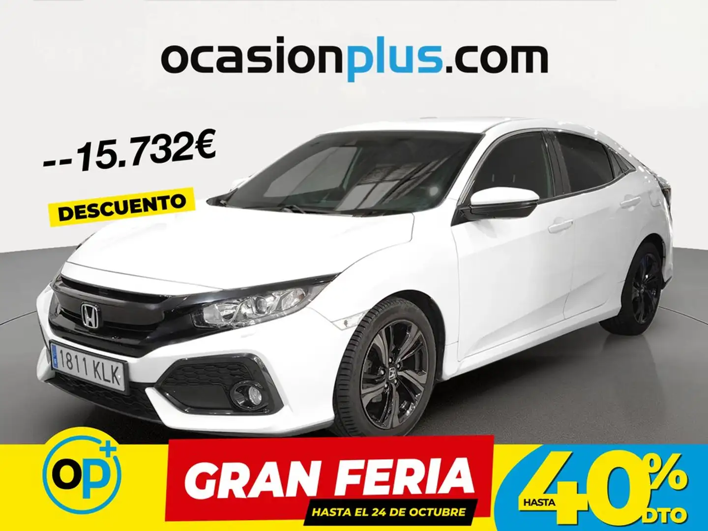 Honda Civic 1.0 VTEC Turbo Elegance Navi Blanco - 1