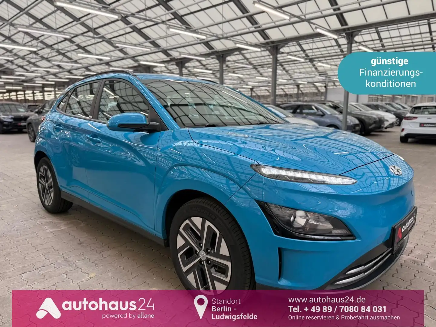 Hyundai Kona Select   39,2 kWh|CarPlay|Navi|Kamera Blau - 1