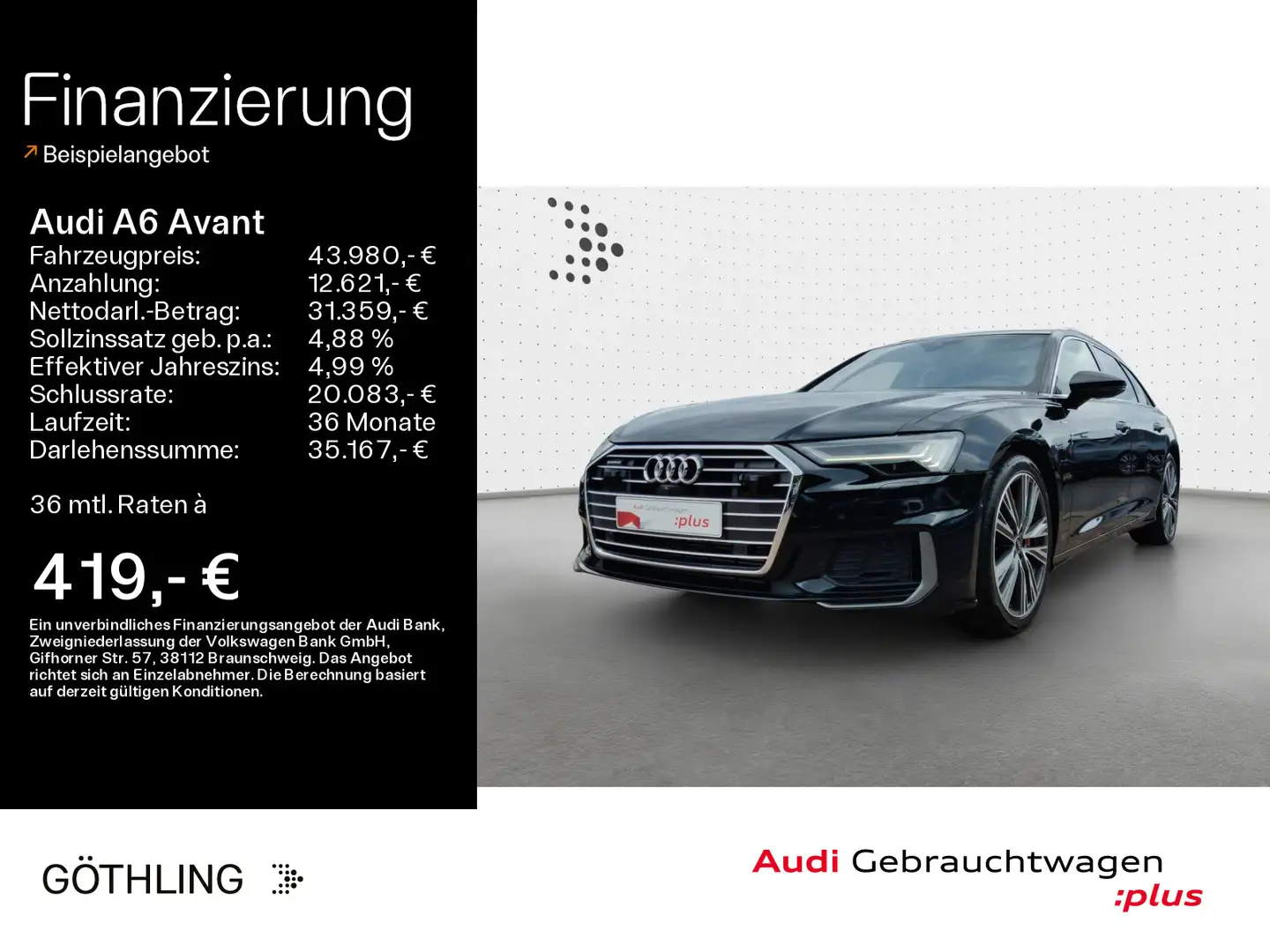 Audi A6 55 TFSIe qu S line S tro*B&O*HUD*Pano*V Zwart - 1
