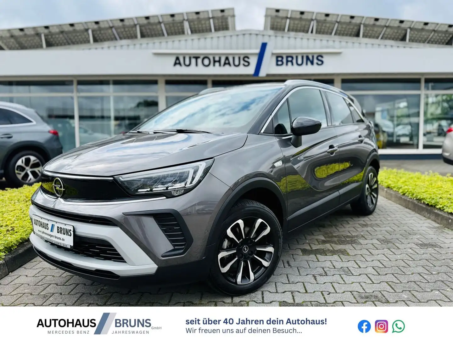 Opel Crossland X 1,2 T ELEG., Navi, Panod, LED, RFK, PTS, Tot, Spur Gris - 1