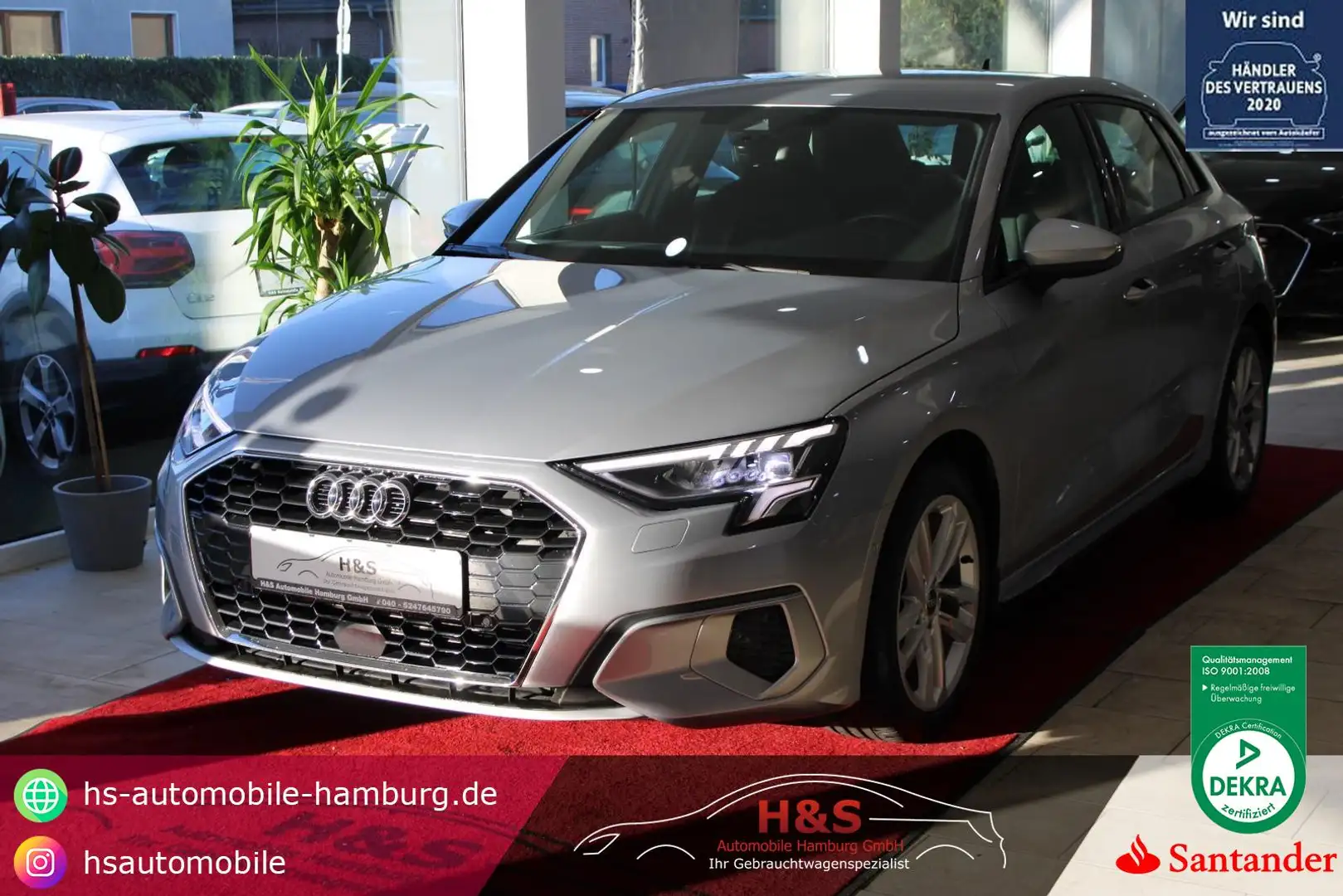 Audi A3 Sportback 35 TFSI Sport Virtuell*Carplay* Silber - 1