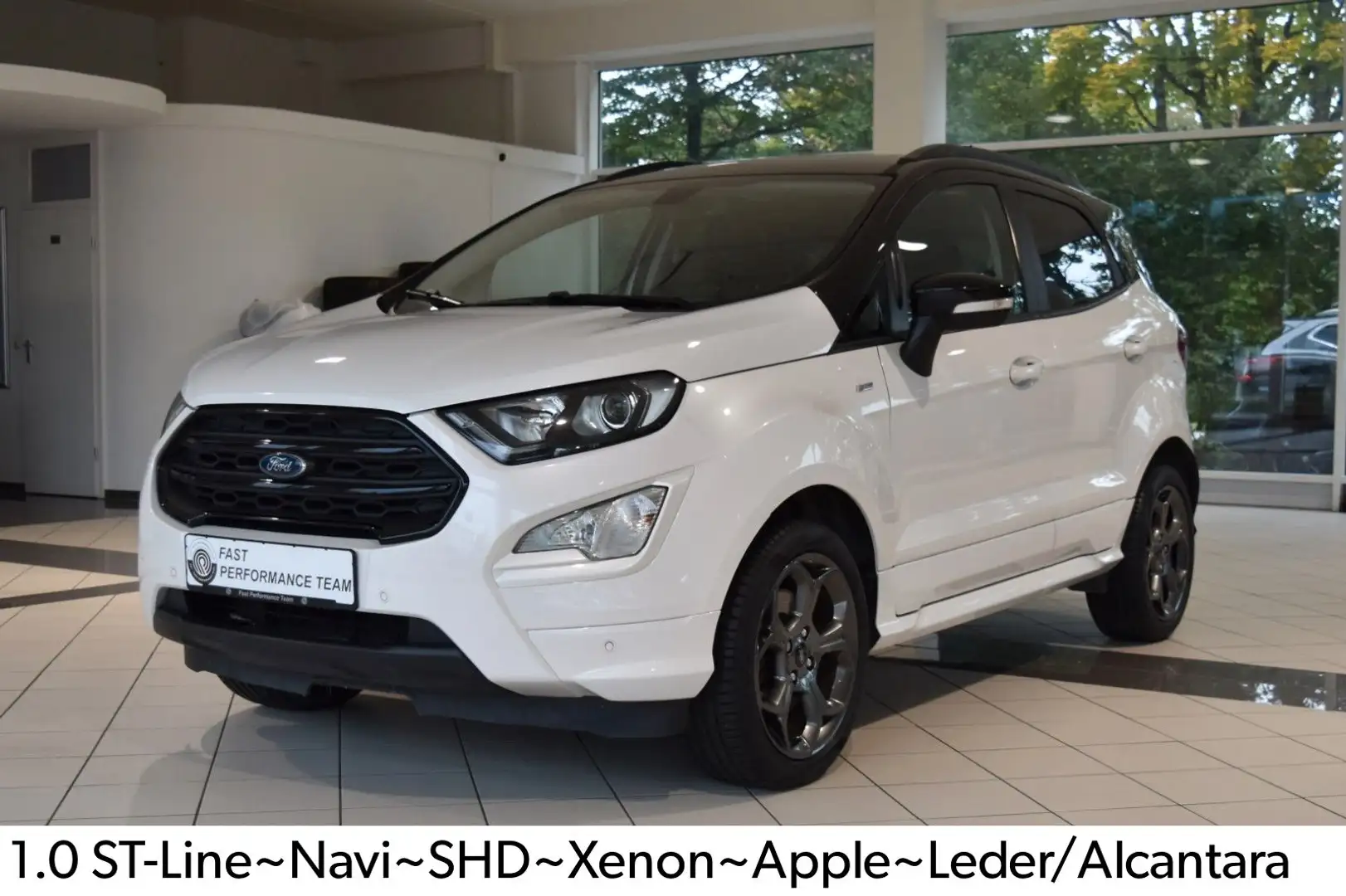 Ford EcoSport 1.0 ST-Line~Navi~SHD~Xenon~Apple~Leder Weiß - 1