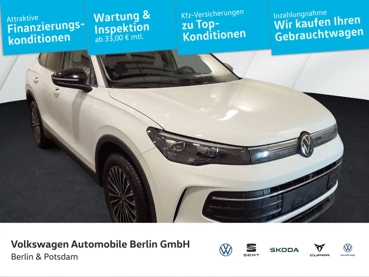 Volkswagen Tiguan 2.0 TDI Goal Navi AHK LED Kamera SHZG Weiß - 1